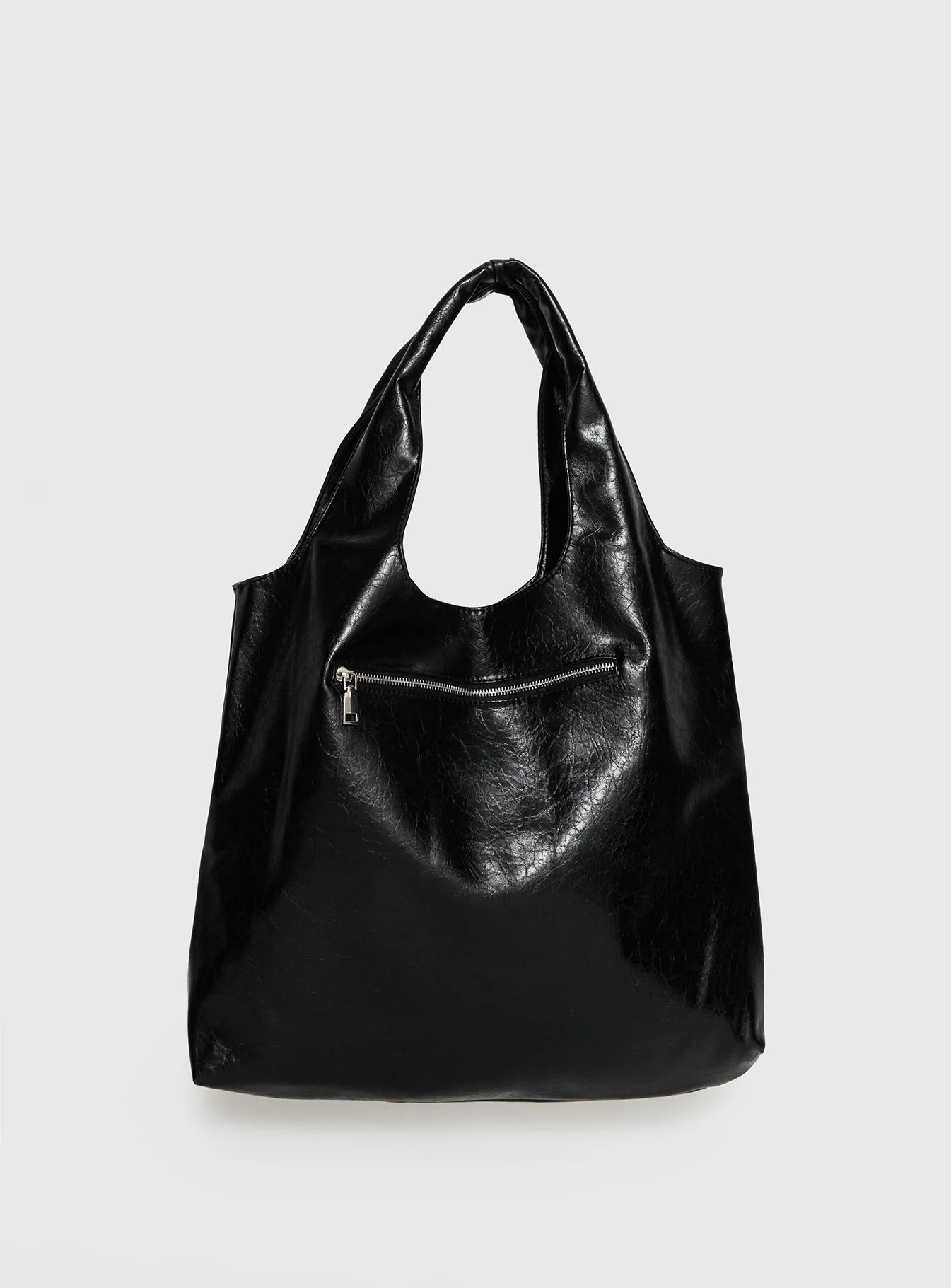 Find Your Love Eyelet Detail Shoulder Bag Black