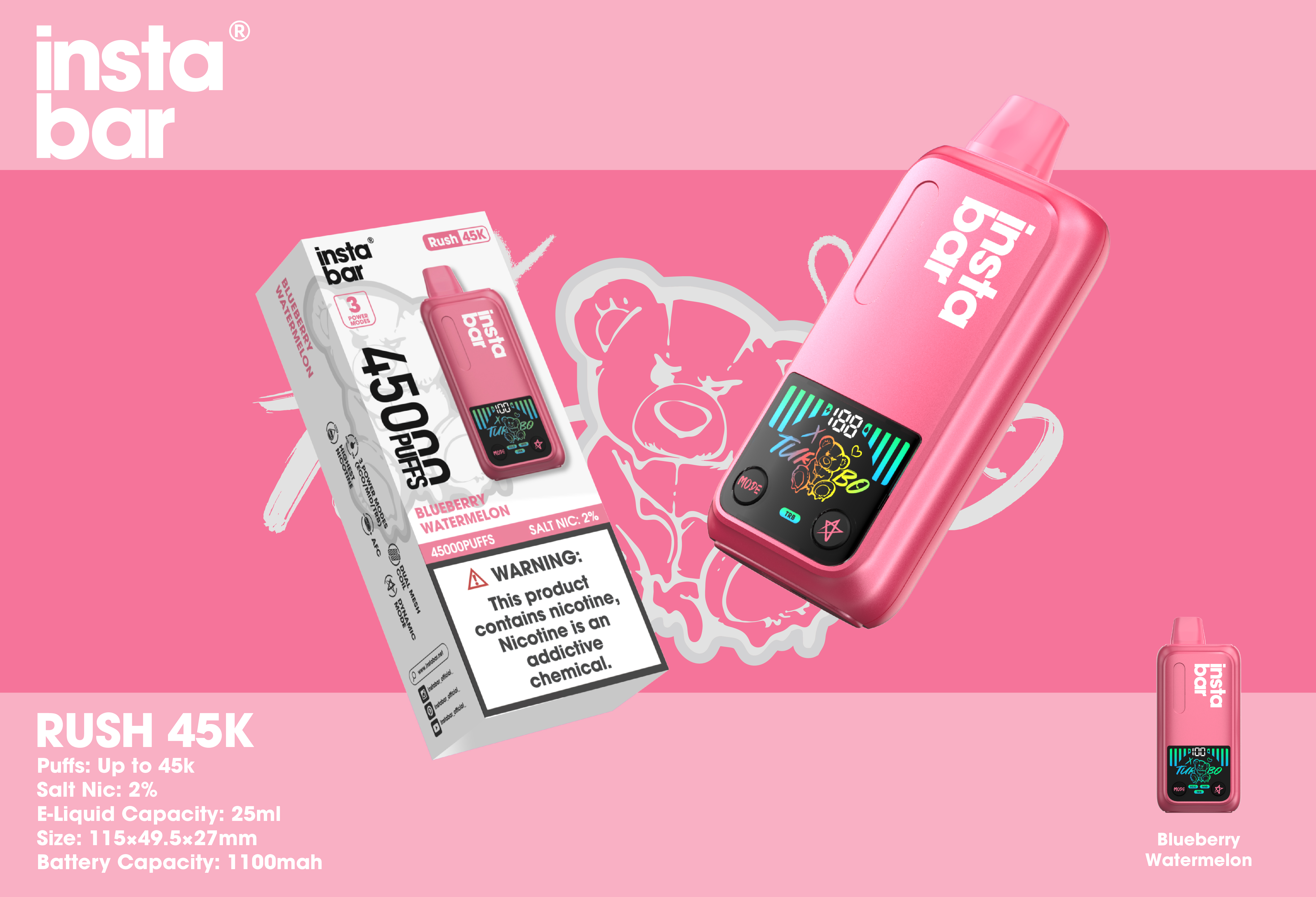 Instabar Rush 45K - mogicvape.pl