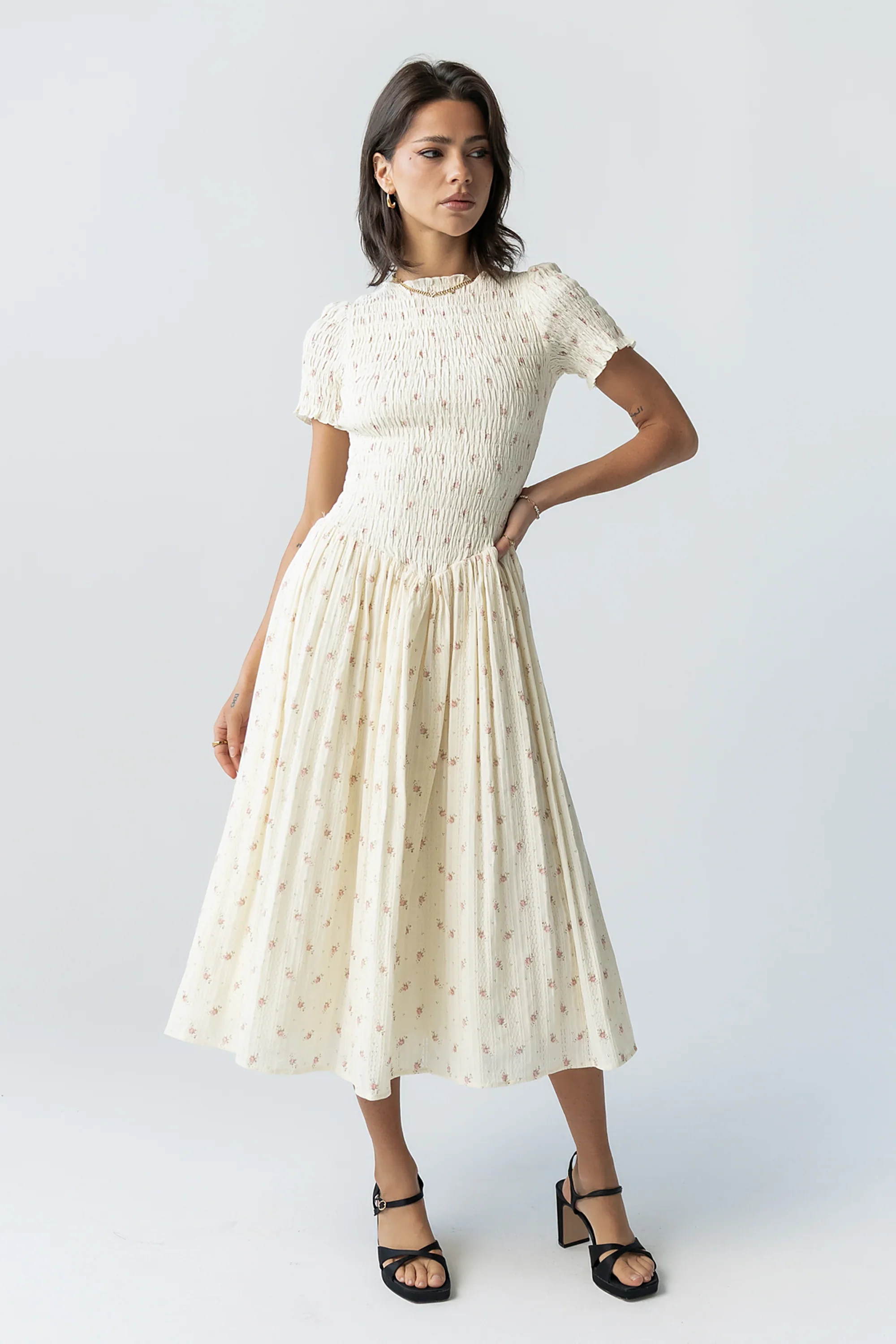 Jenny Smocked Midi Dress