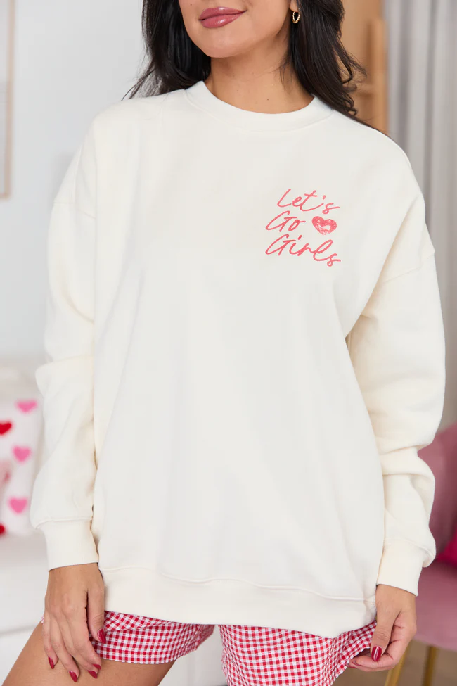 Lucky Cowgirl Cream Graphic Sweatshirt