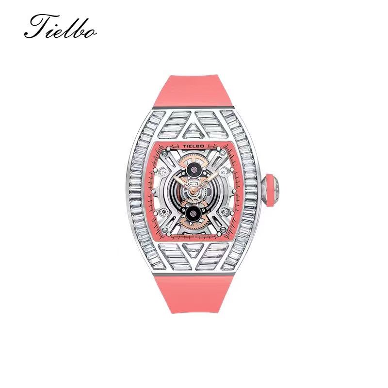 Crystal Storm Watch – Quartz, Skeleton, Crystal Inlay T827S
