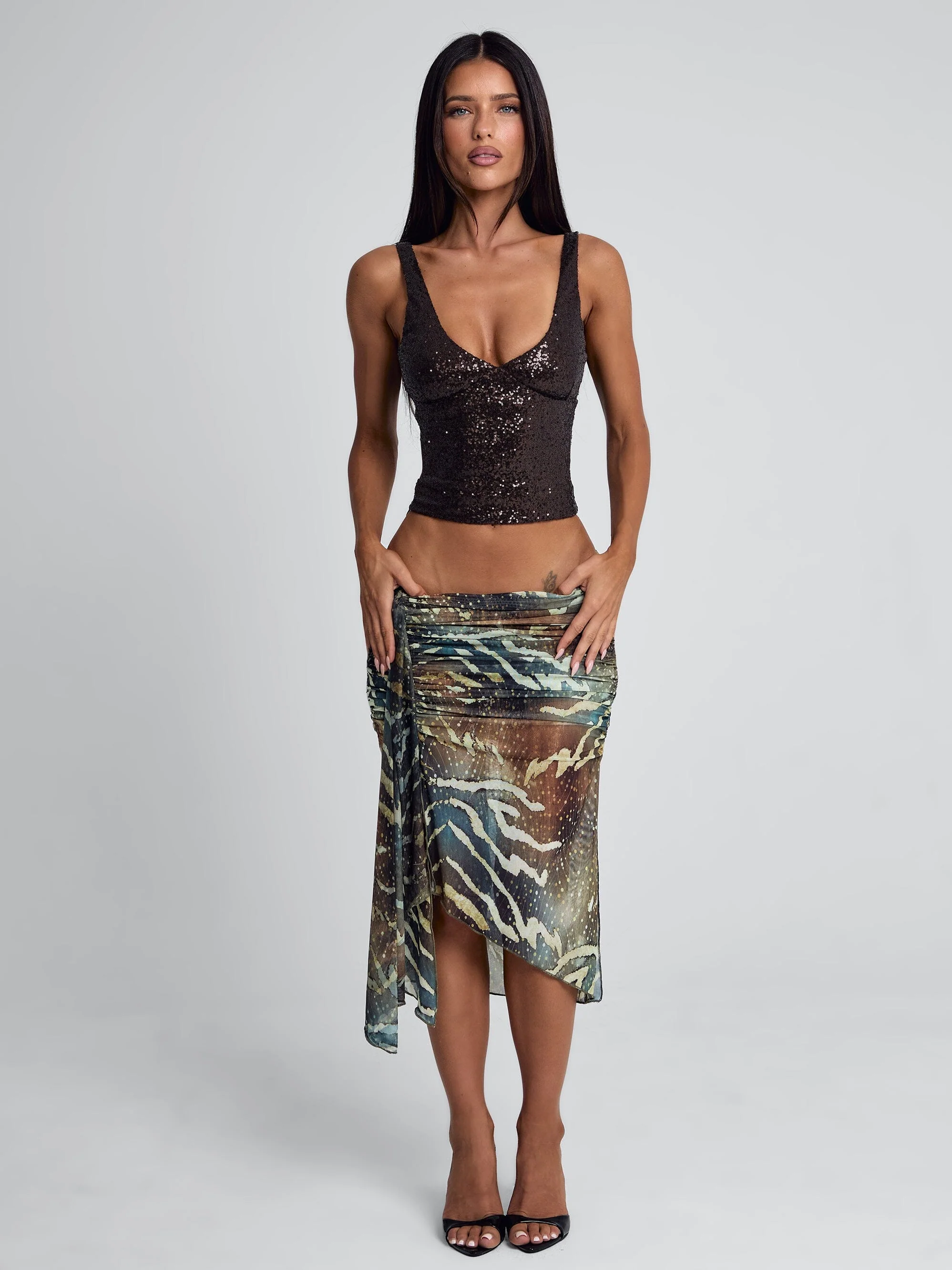 Roei Midi Skirt Mojave