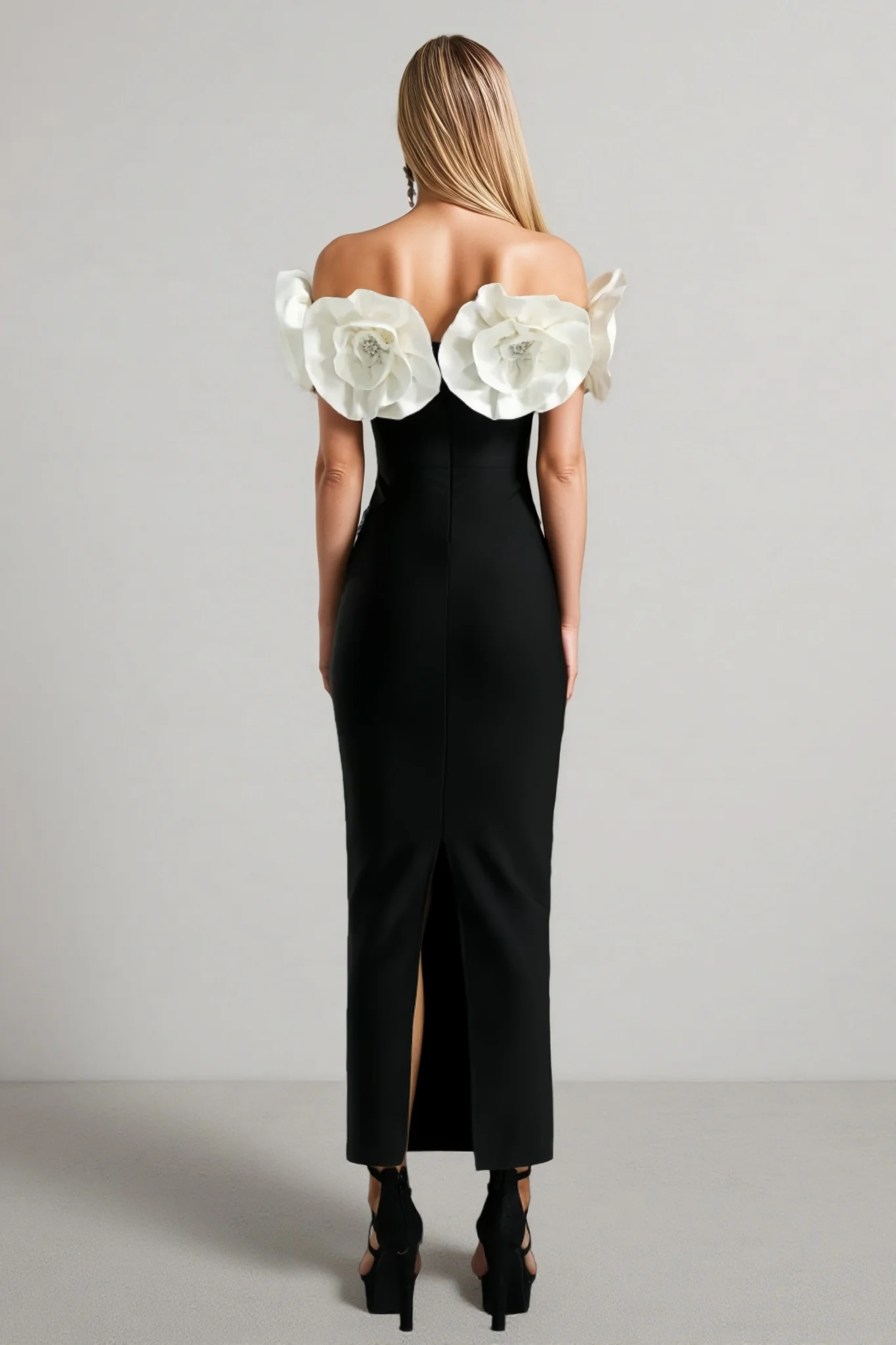 Slaia Flower One Shoulder Maxi Dress