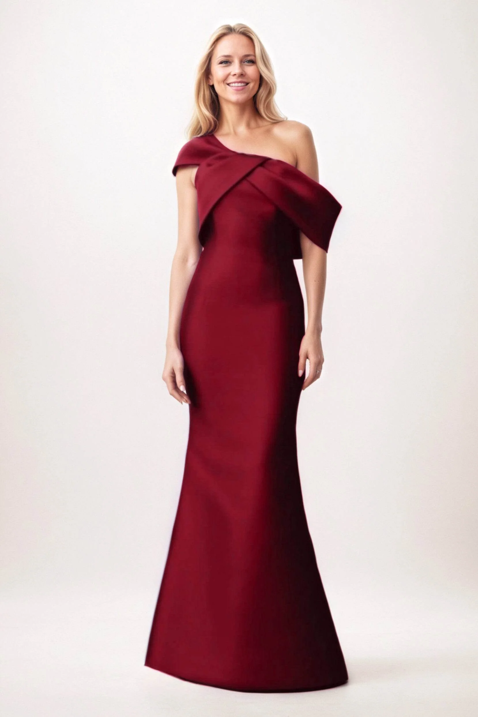 Trumpet-Mermaid Maxi Satin Mother of the Bride Dresses CM0384