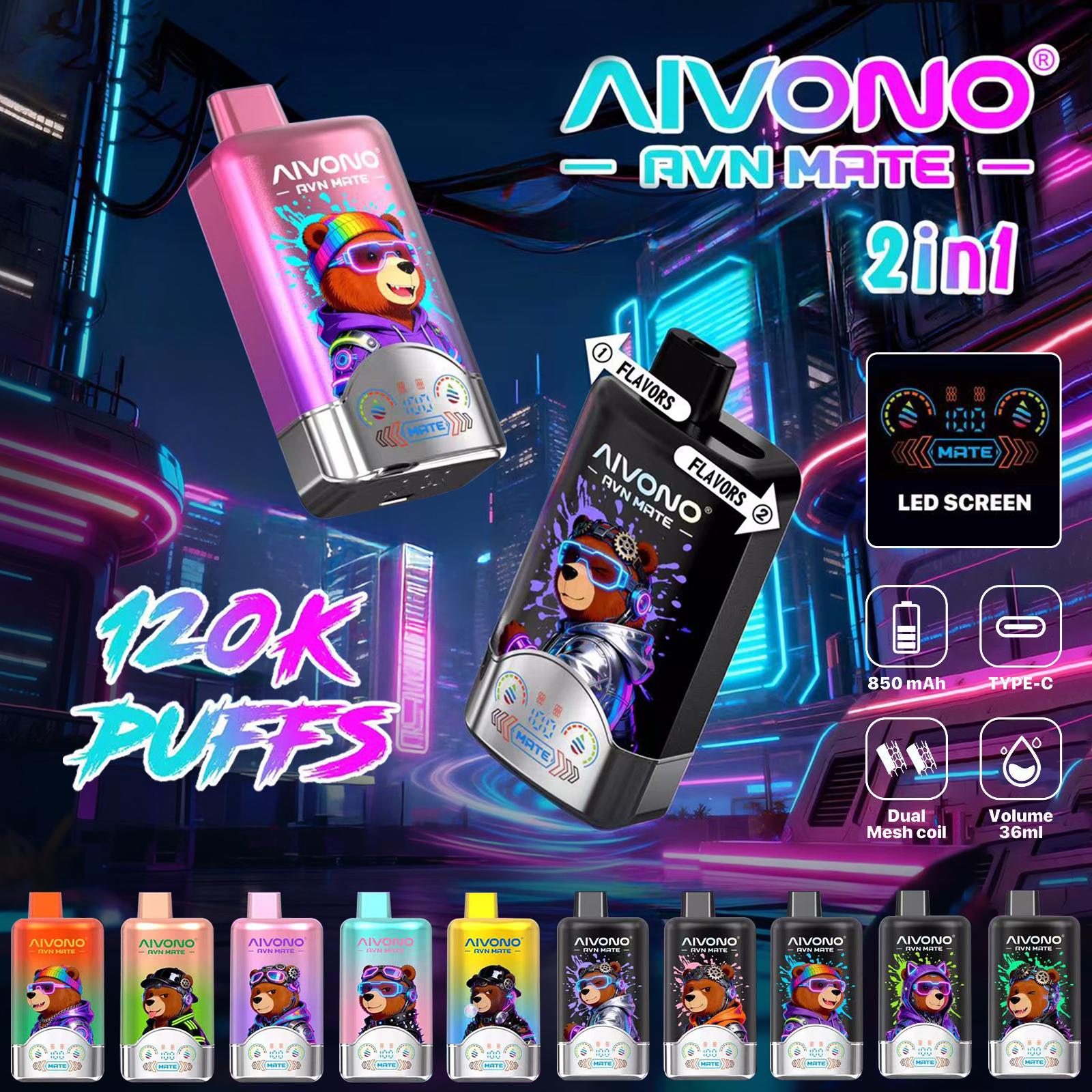 🎉NeuEingetroffen 🎉AIVONO AVN MATE 120000 PUFFS (5 % Nikotingehalt)