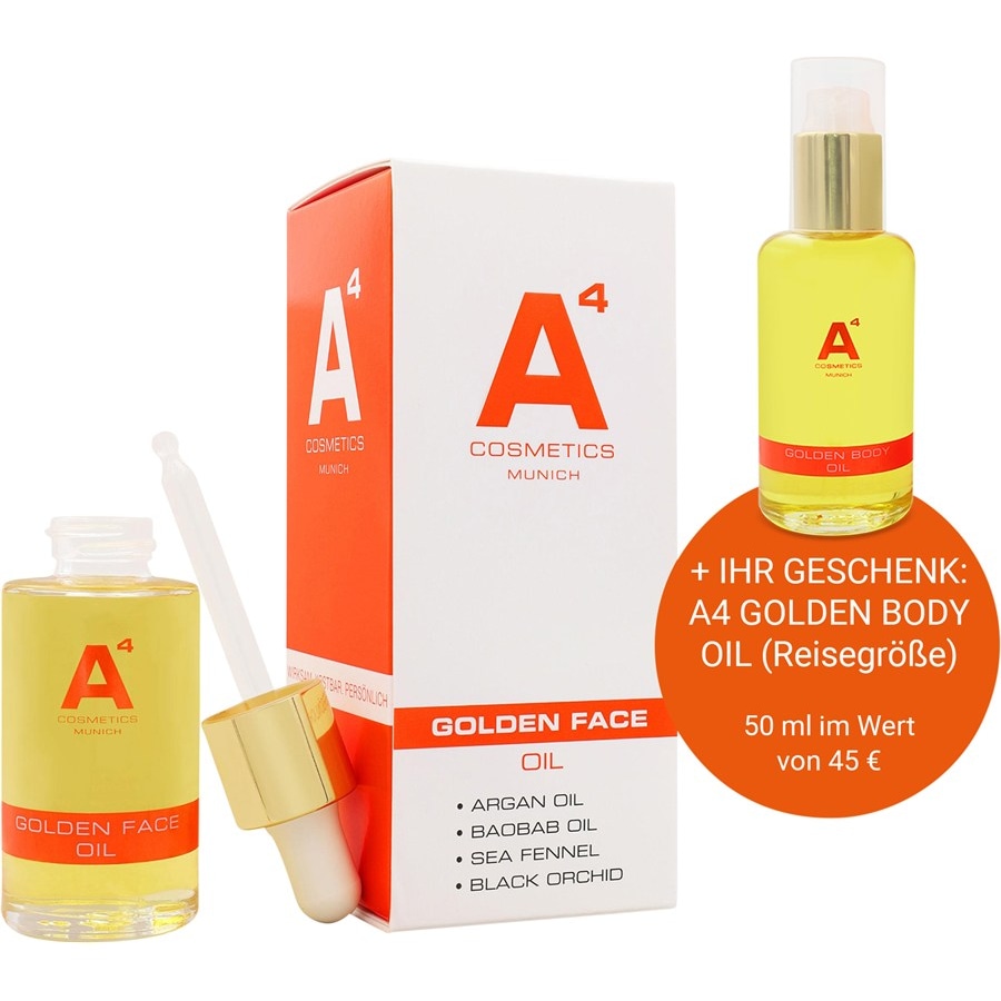 A4 COSMETICS Surowica GOLDEN FACE OIL ONPACK MIT GOLDEN BODY OIL MINI