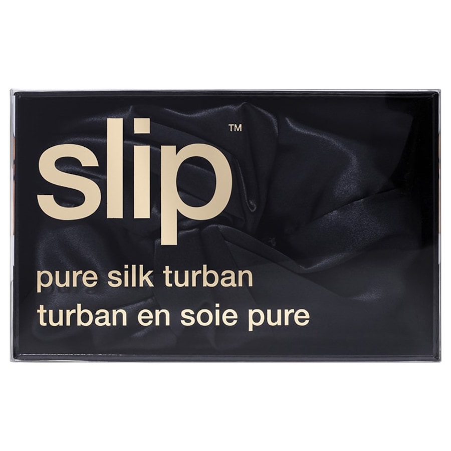 slip Hair Care Jedwabny turban do włosów czarny