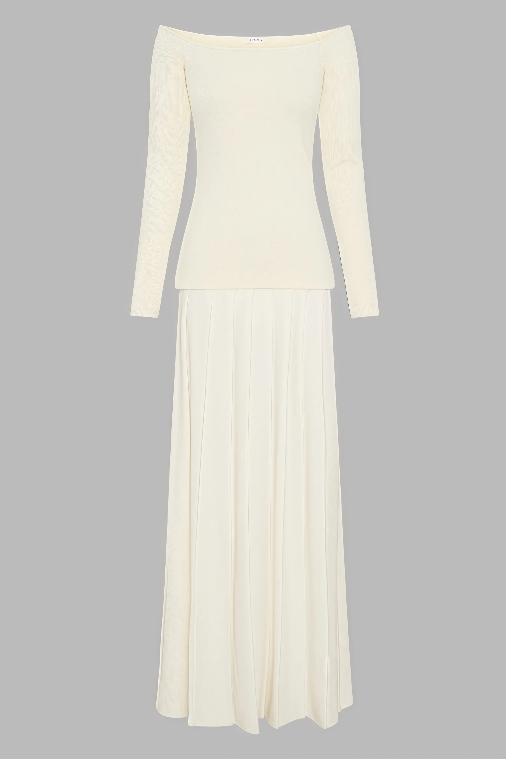 Waldend Knit Off Shoulder Maxi Dress