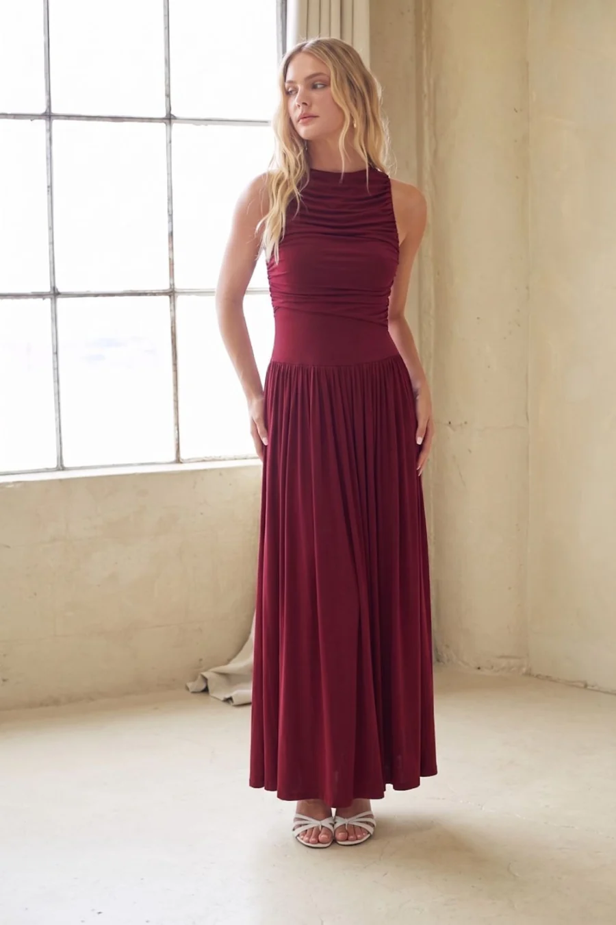 Breana Ruched Maxi Dress