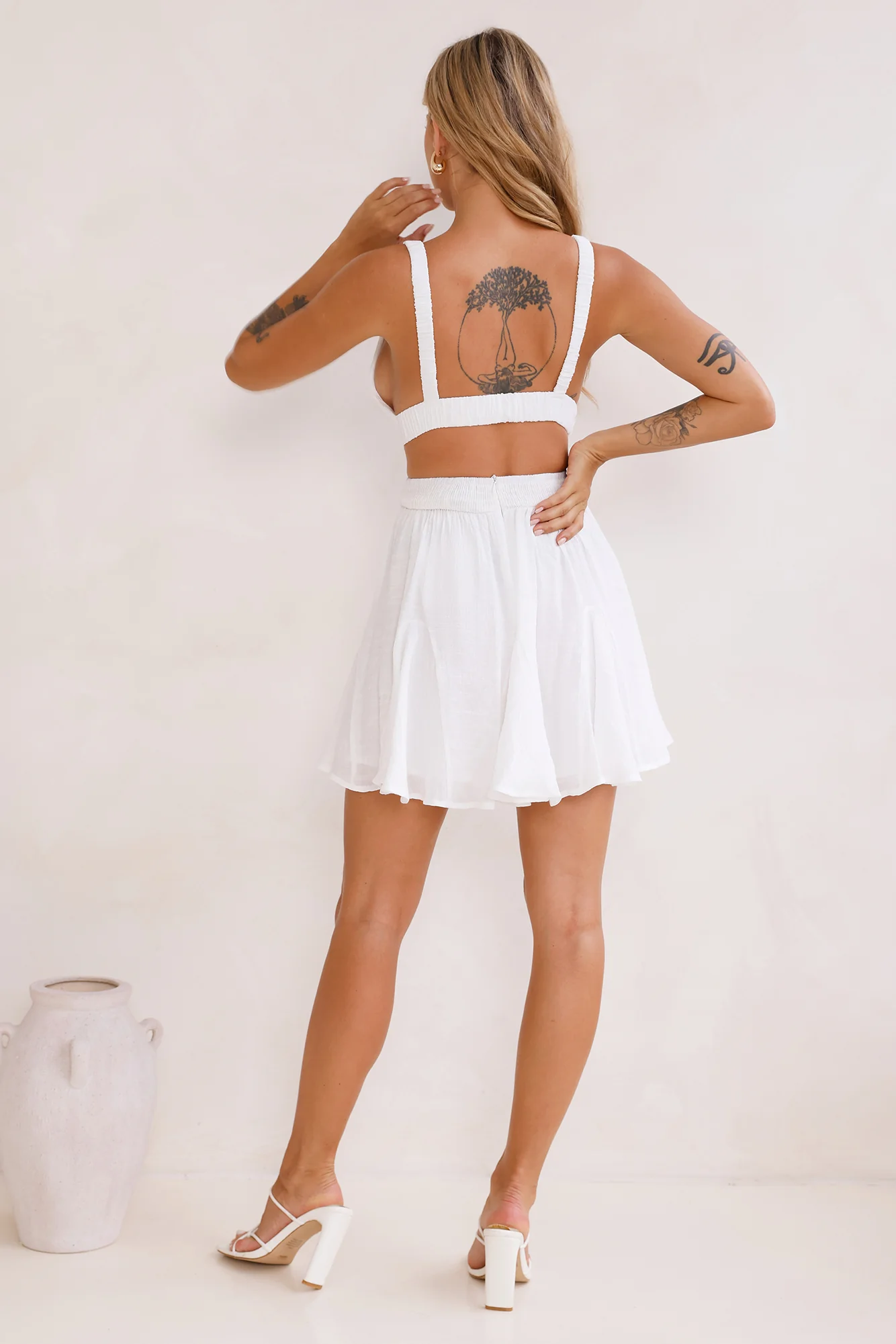 Exciting Season Mini Dress White - luluinthesky