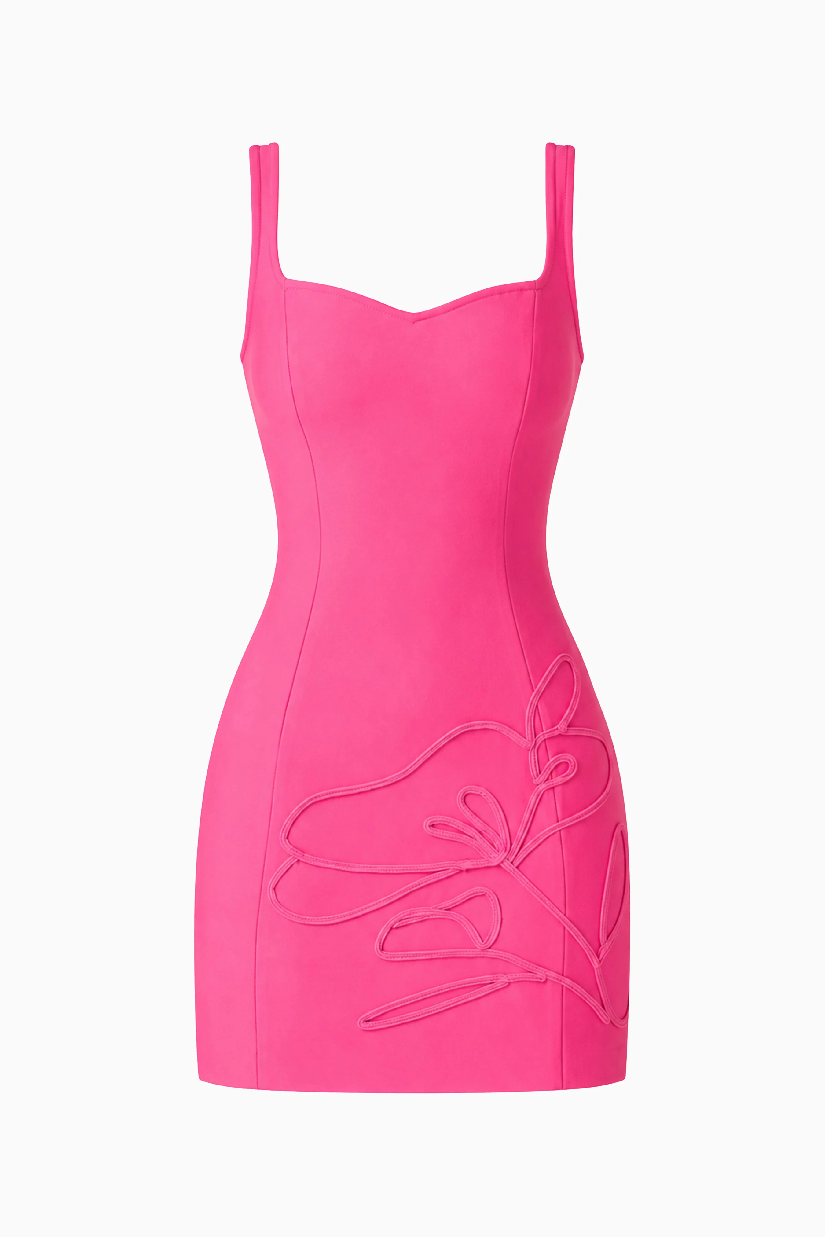 Opline Fitted Mini Dress in Hot Pink