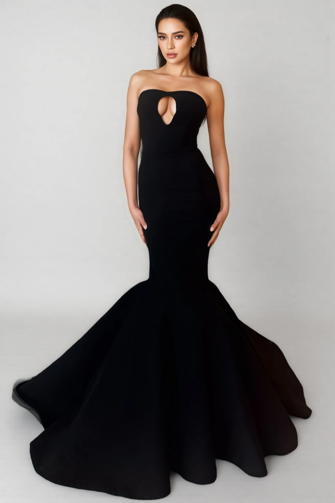 Hagad Bustier Skinny Fishtail Maxi Dress