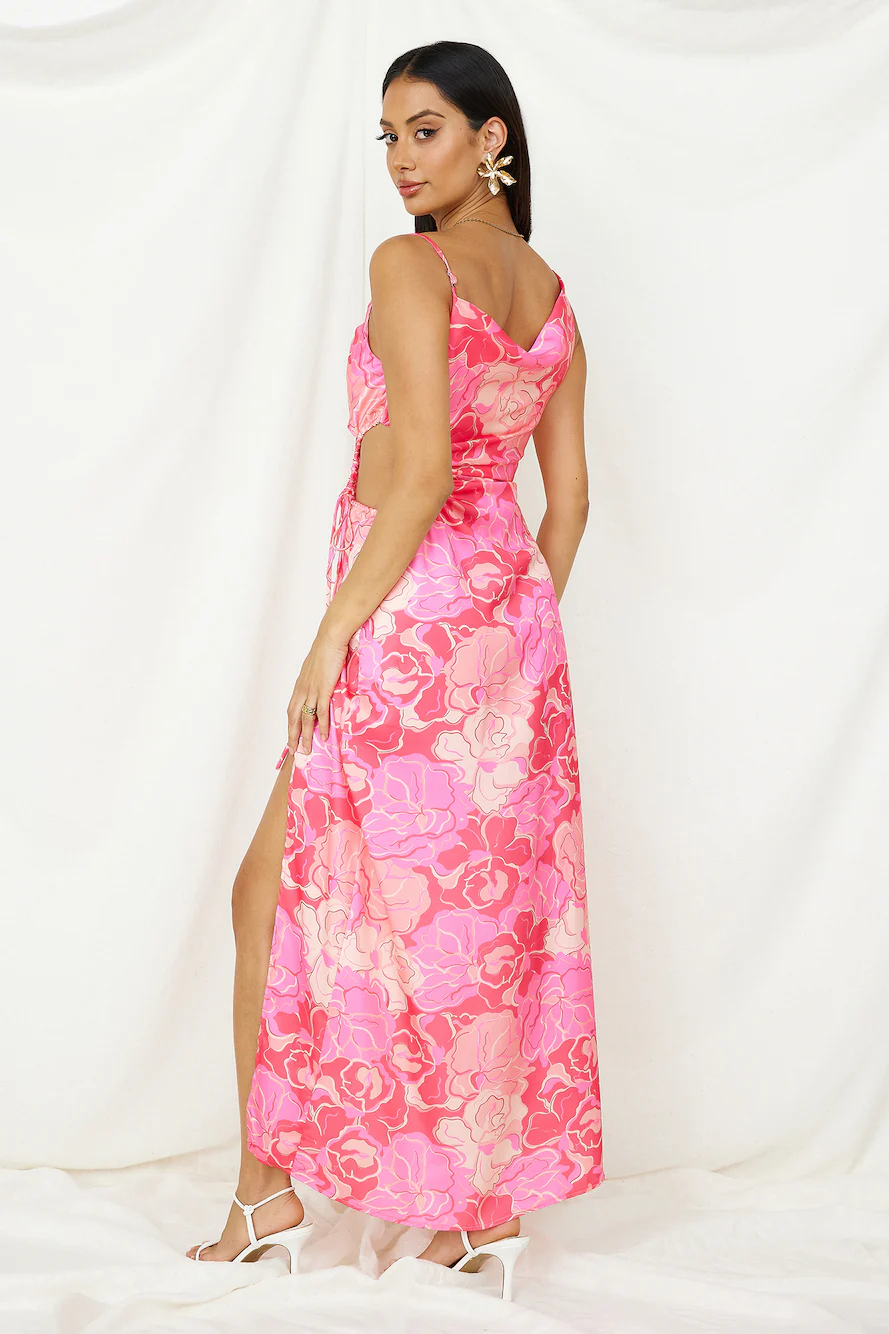 Strawberry Sunset Maxi Dress Pink
