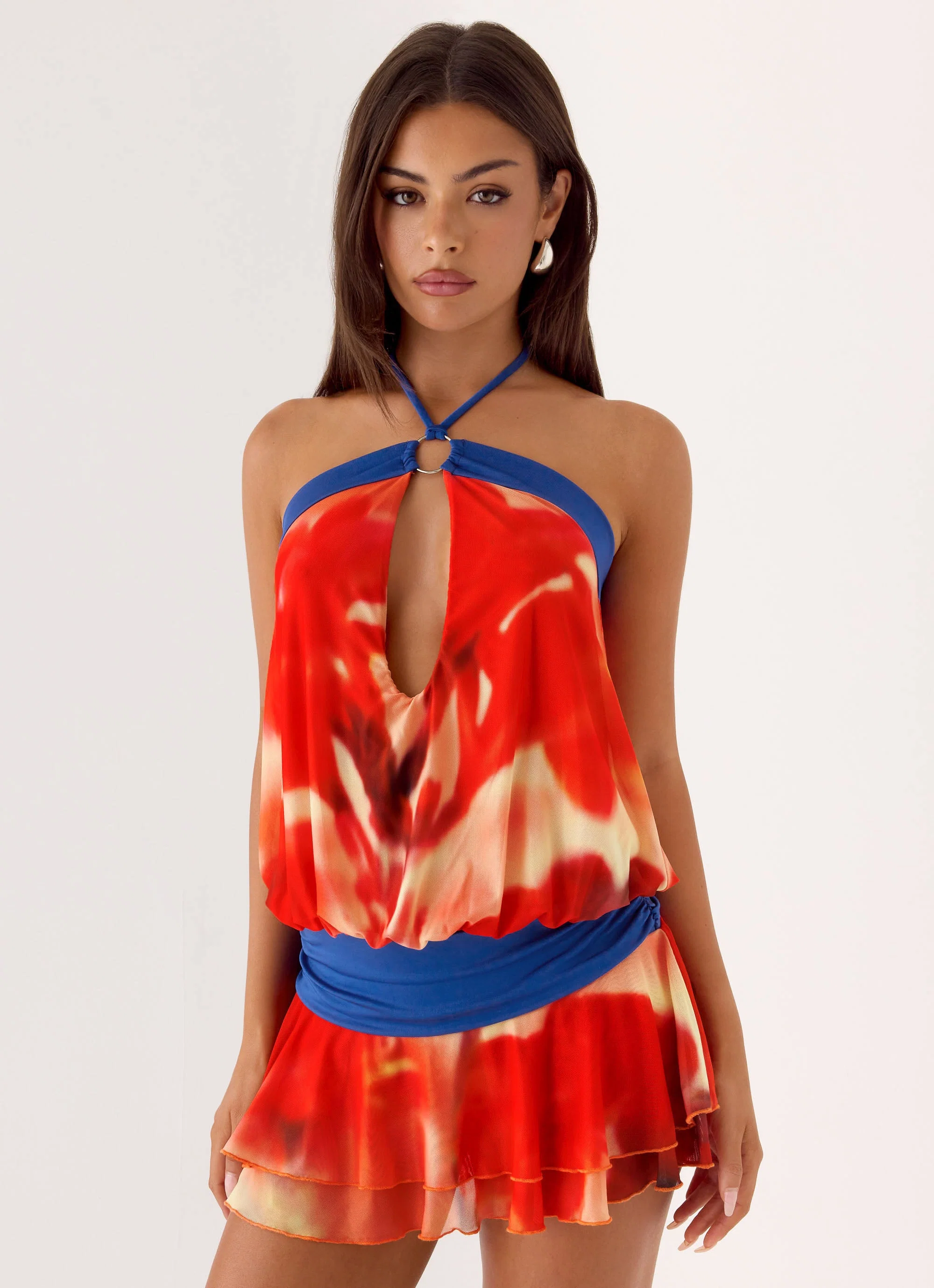 Telling You Mini Dress - Sunburnt Petal