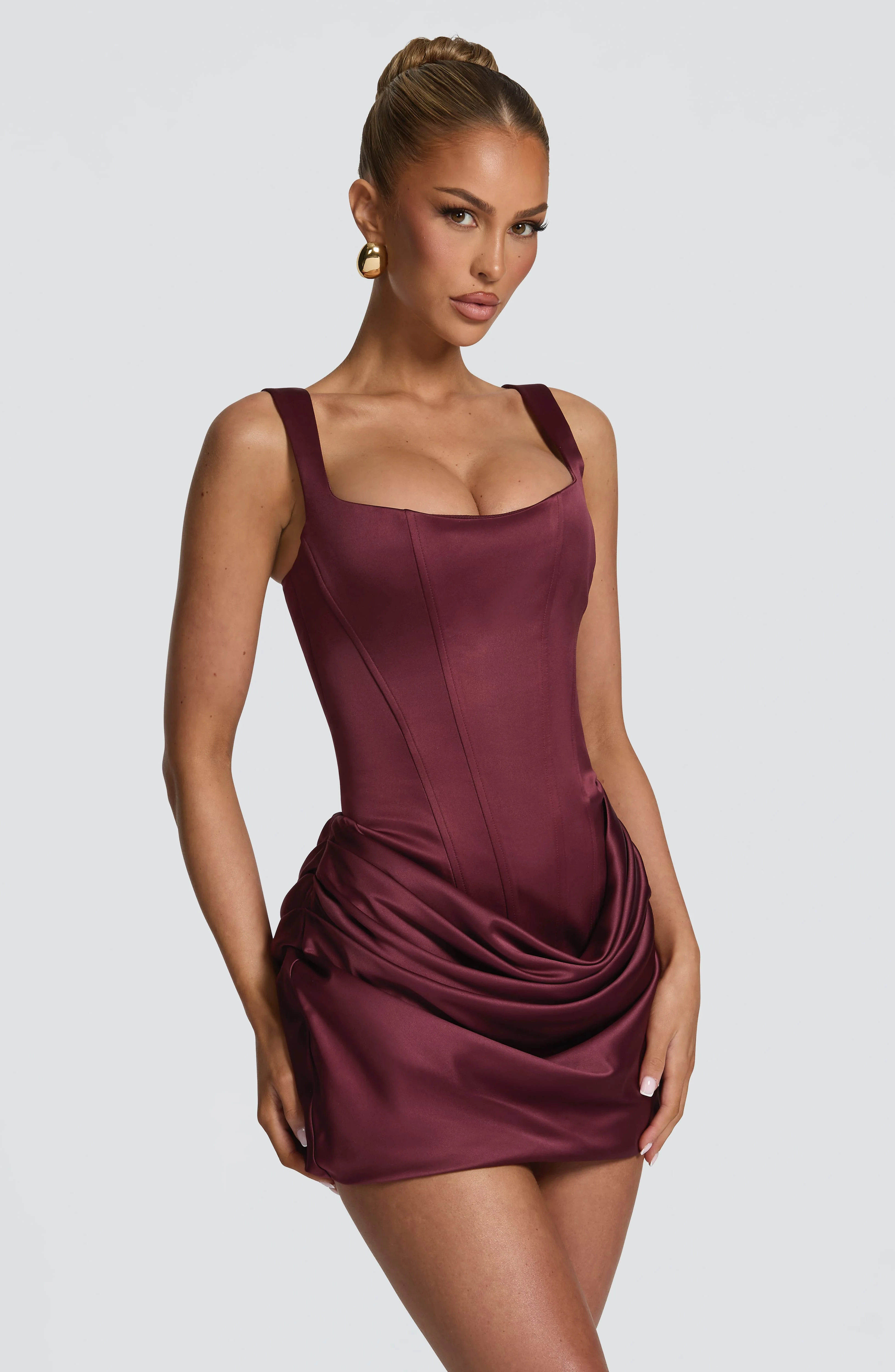 Imogen Mini Dress - Cherry Lacquer - FASHION NOB