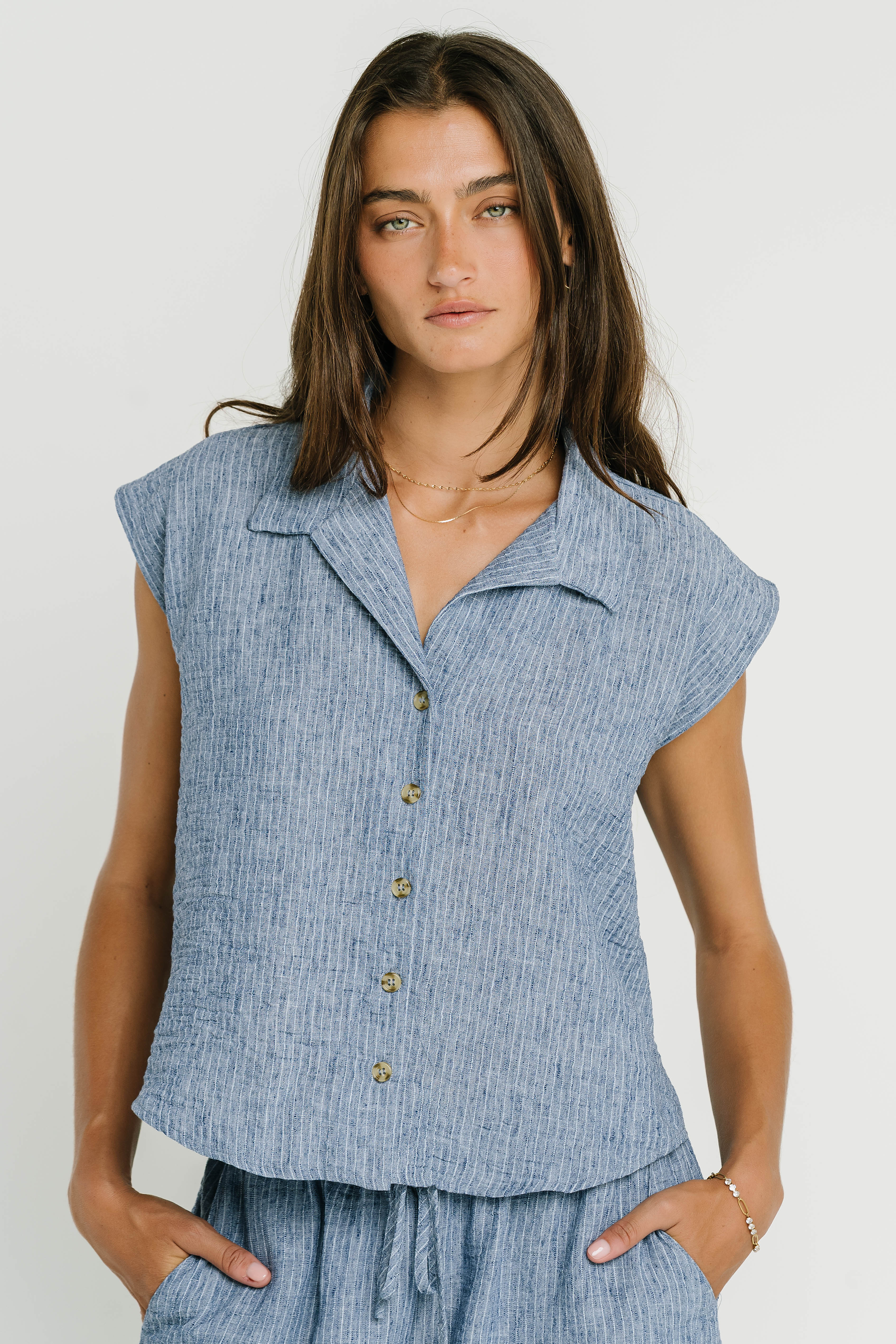 Sammie Striped Button Up