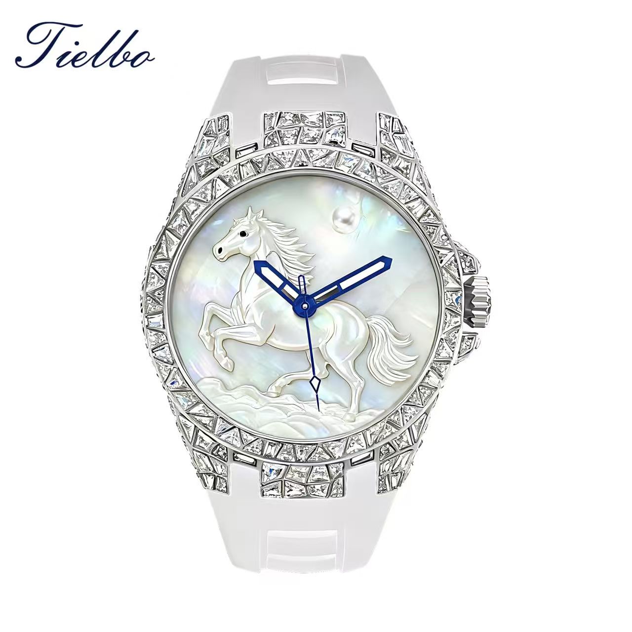 Victory Horse Watch – Automatic, 44mm, Crystal Inlay T915M