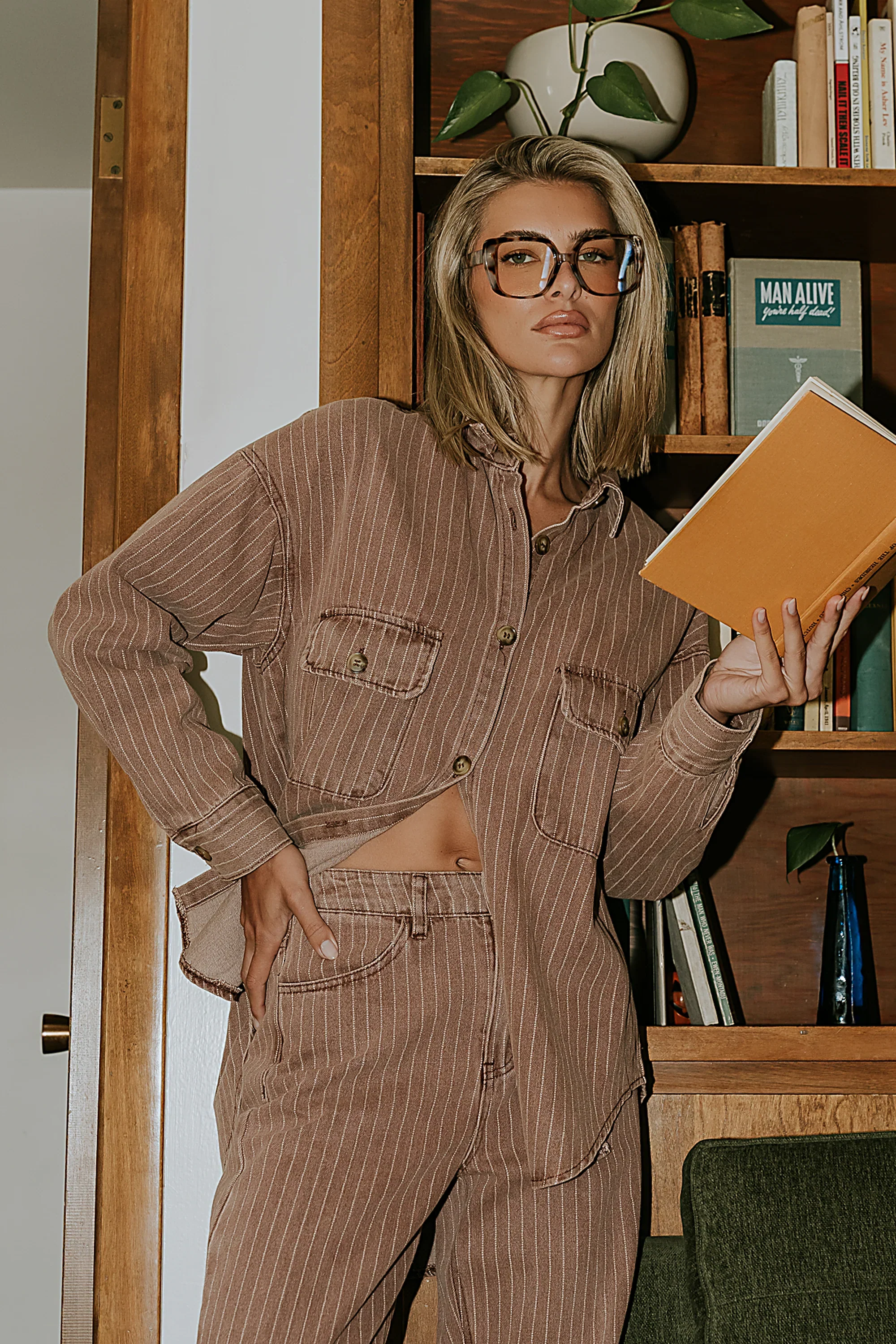 Shaylee Striped Button Up