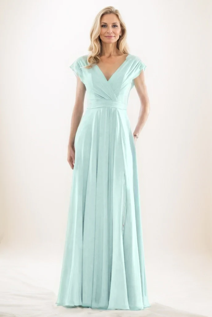 A-Line Maxi Chiffon Mother Of The Bride Dress CM0290