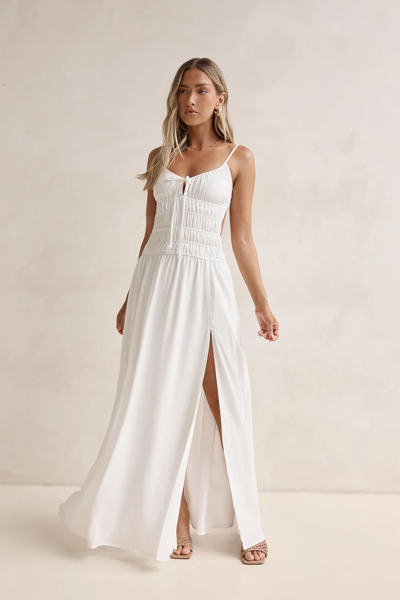 Sunbeam Days Maxi Dress White
