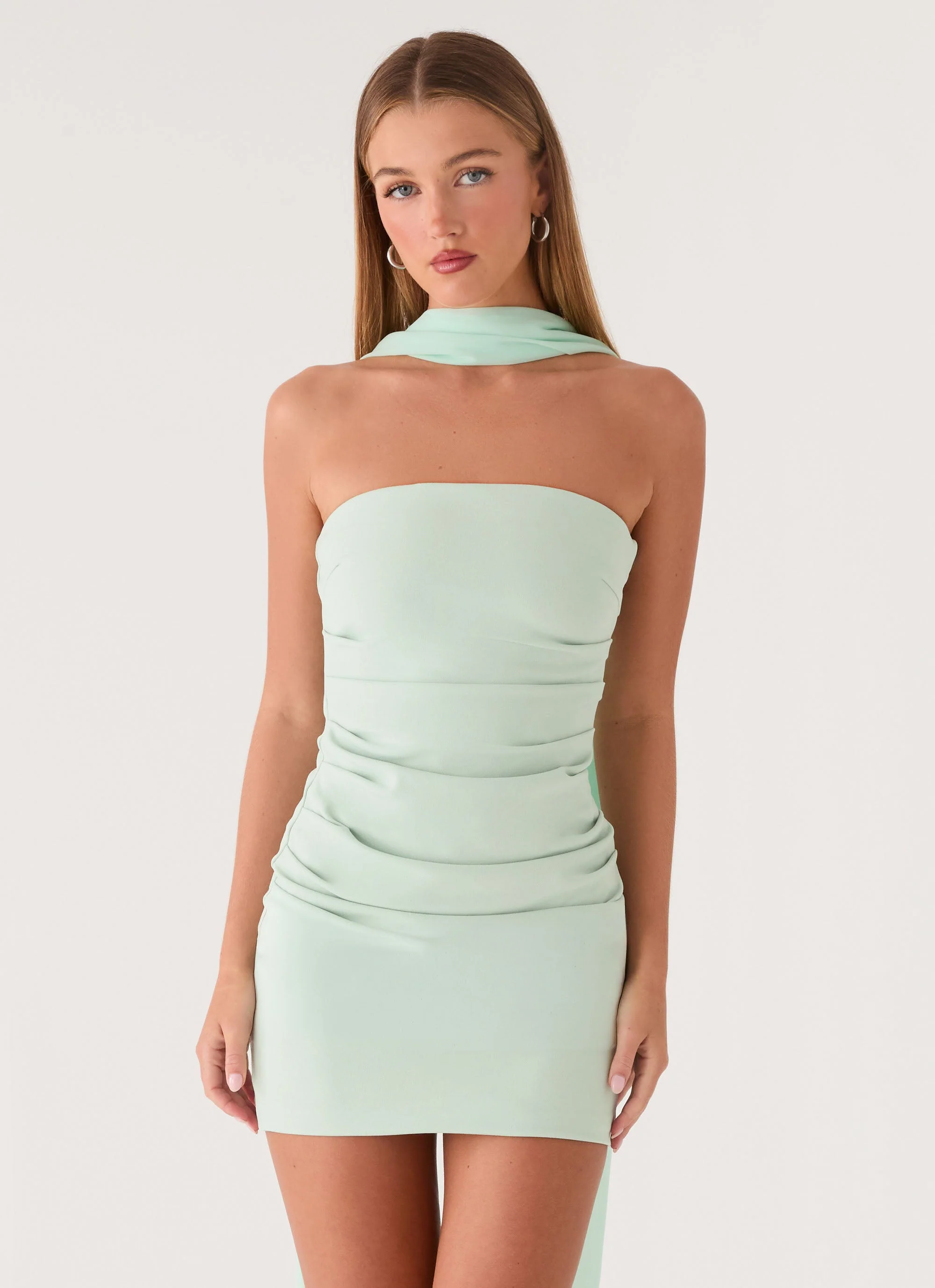 Libra Mini Dress - Sage - luluinthesky