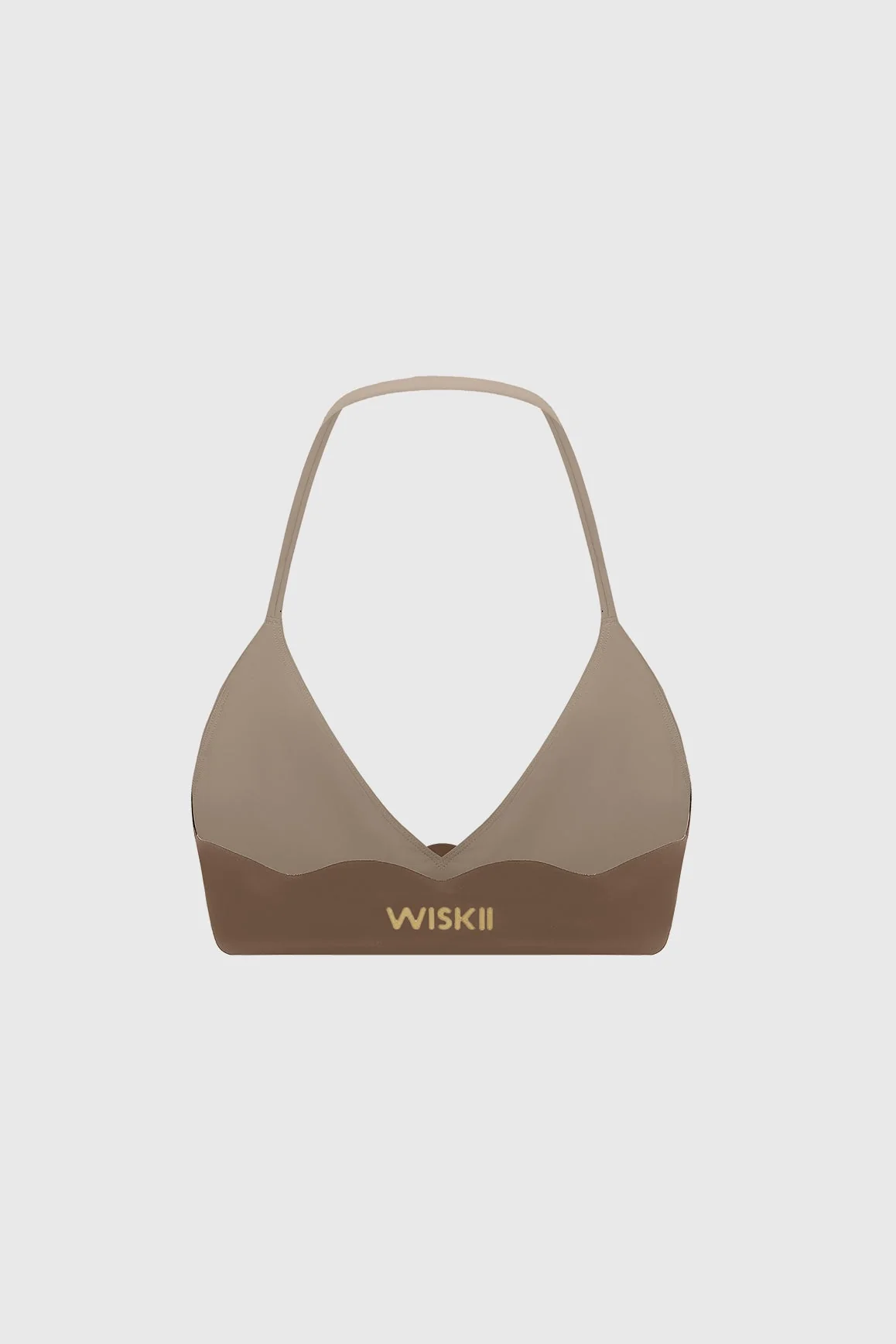 Riviera Scallop Contrast Halter Bra