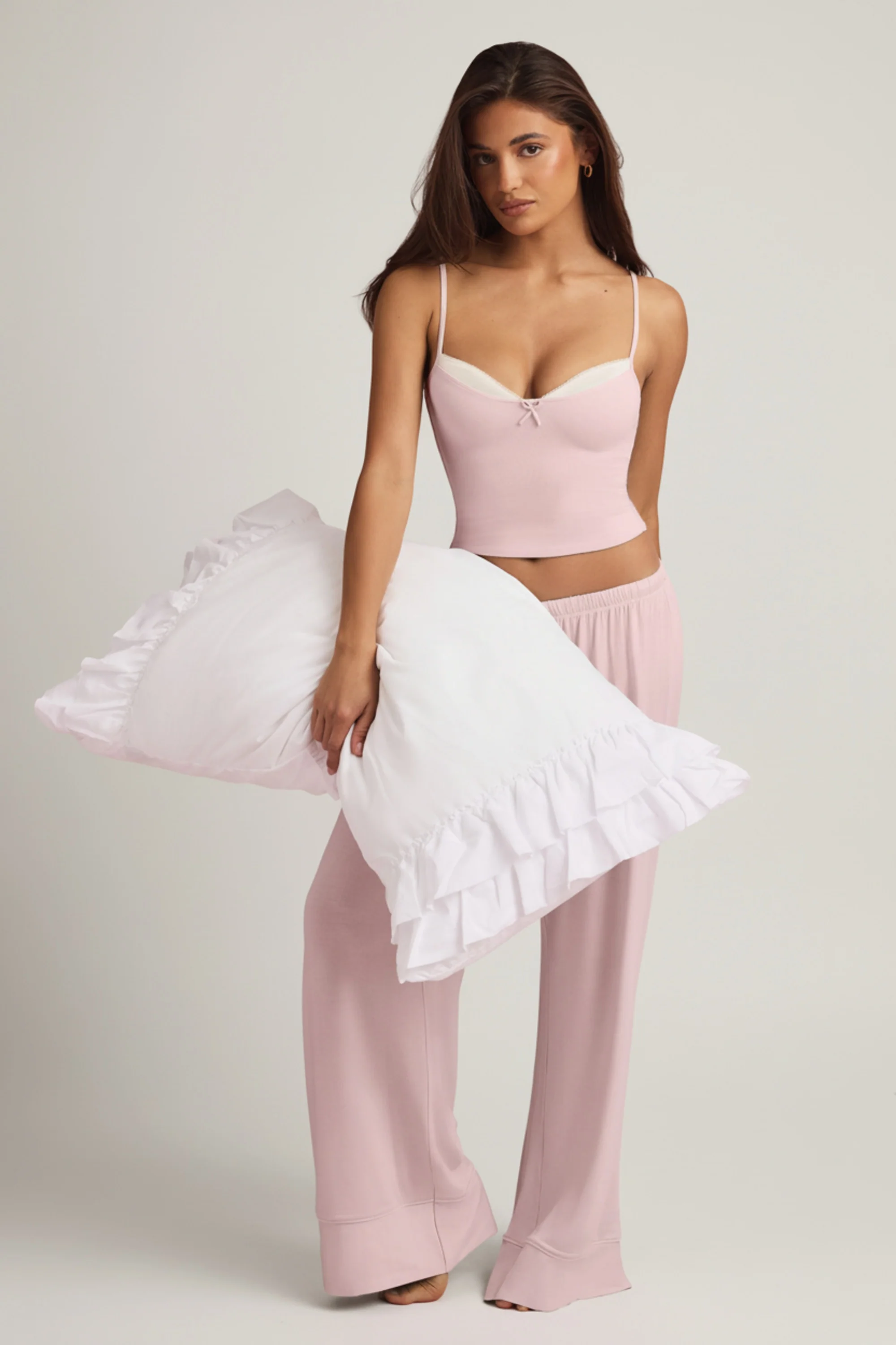 Modal Camisole Pyjama Top in Baby Pink