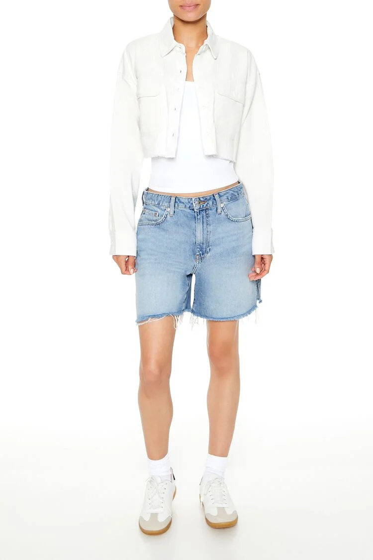 Cropped Corduroy Shirt