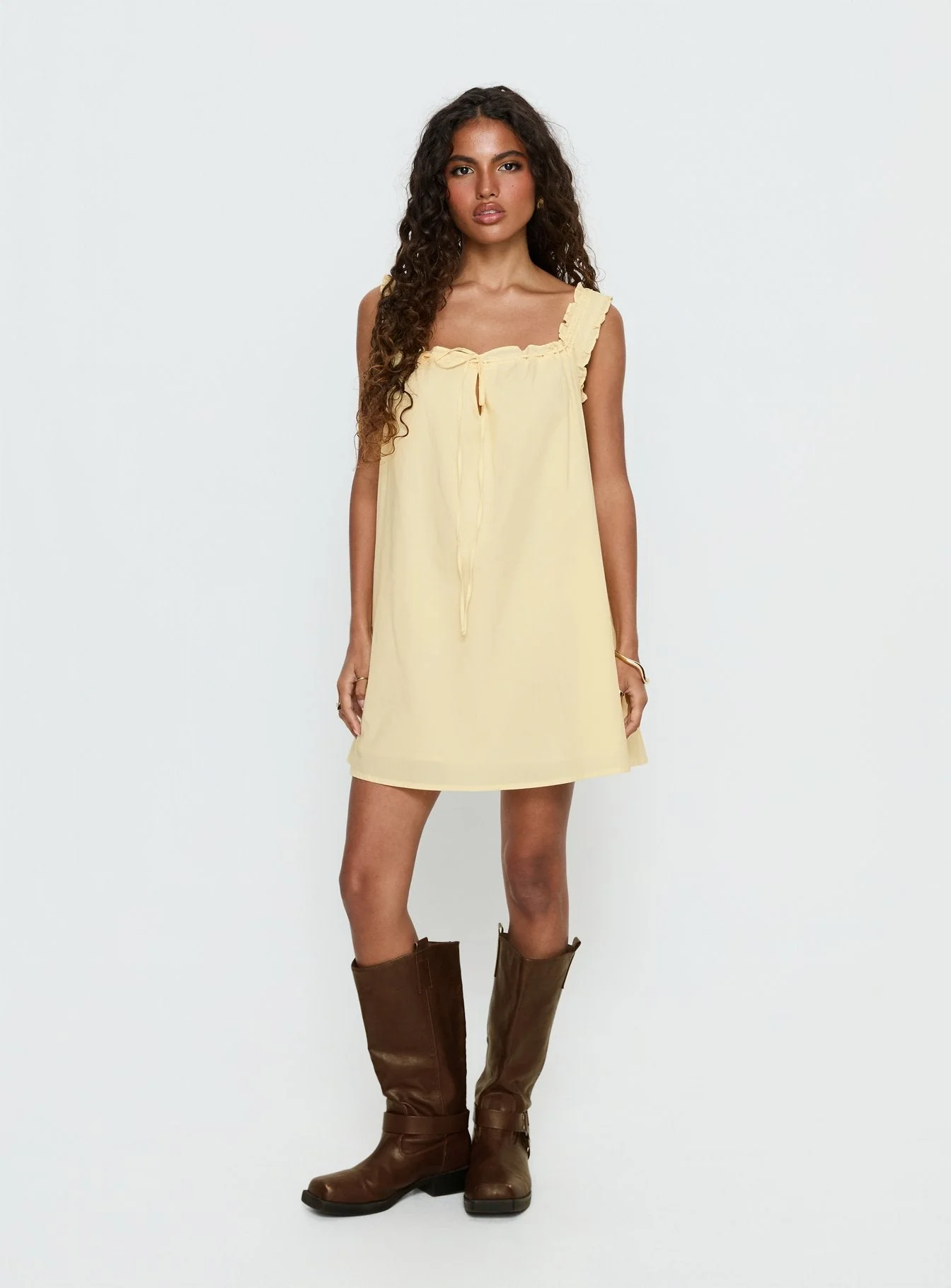 Swing Mini Dress Lemon
