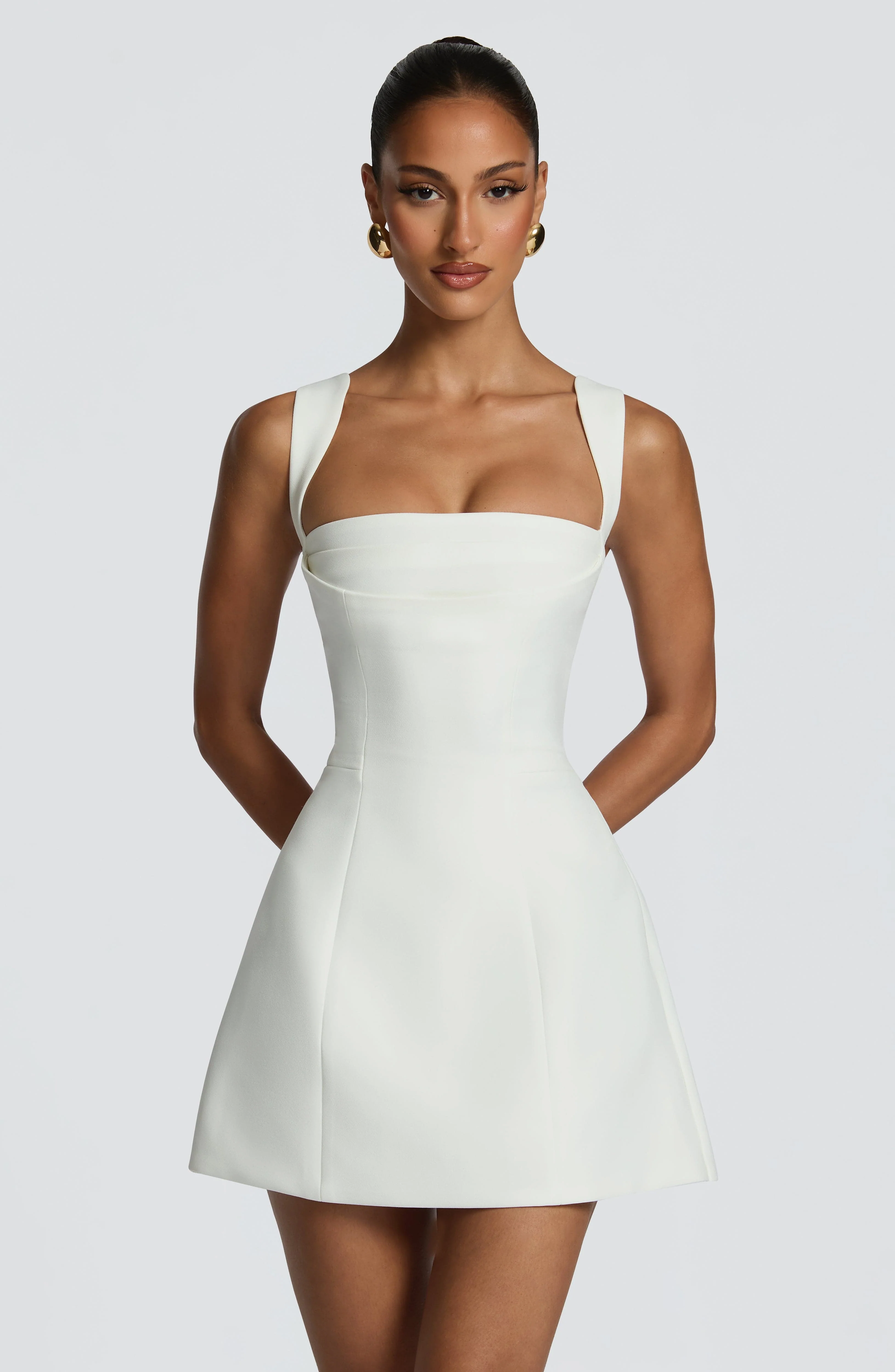 Iona Mini Dress - Ivory - luluinthesky