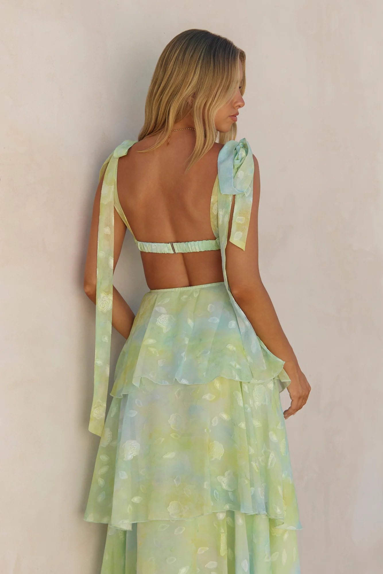 Breezy Meadows Maxi Dress Green - luluinthesky