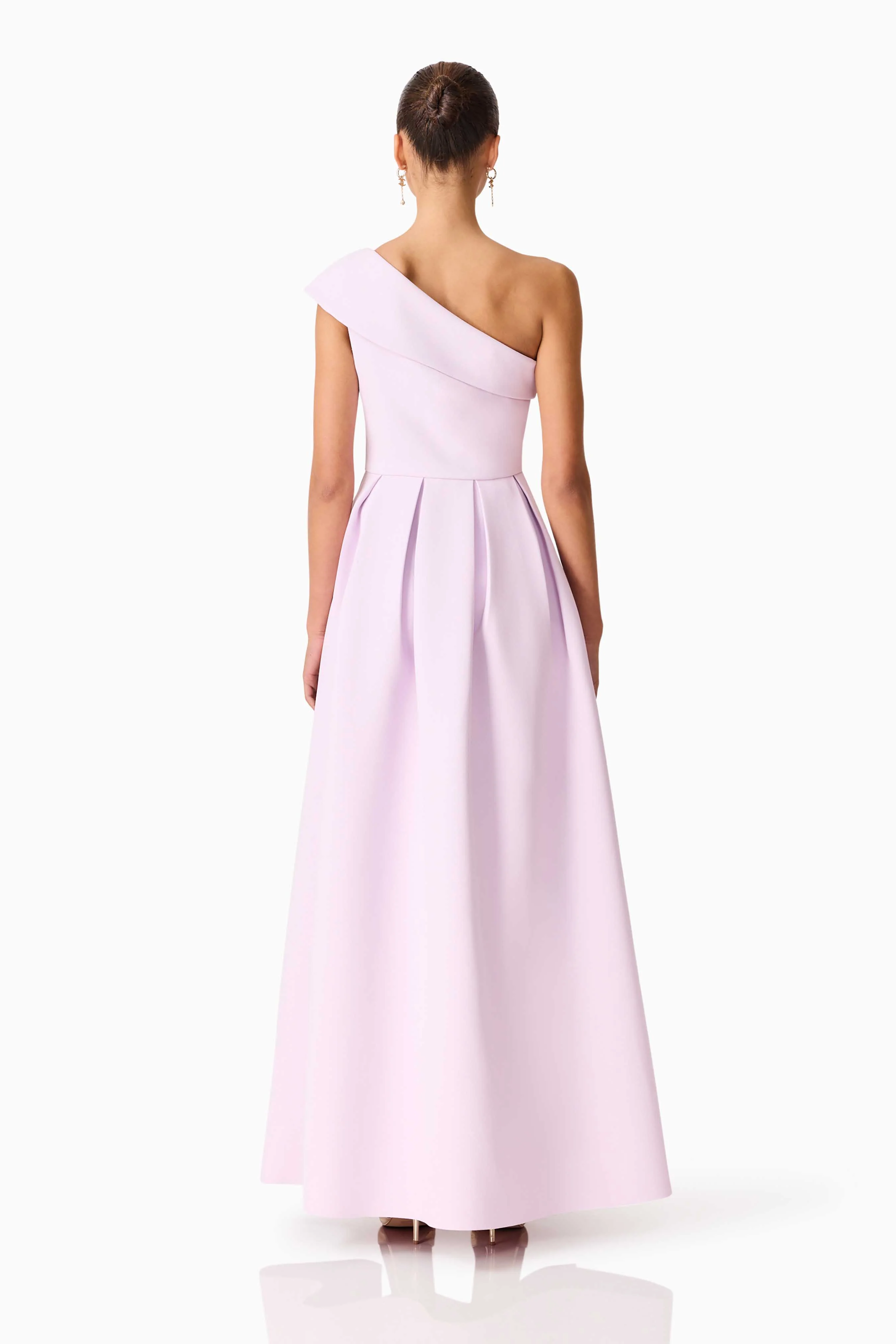 Saphine One Shoulder Gown in Pink