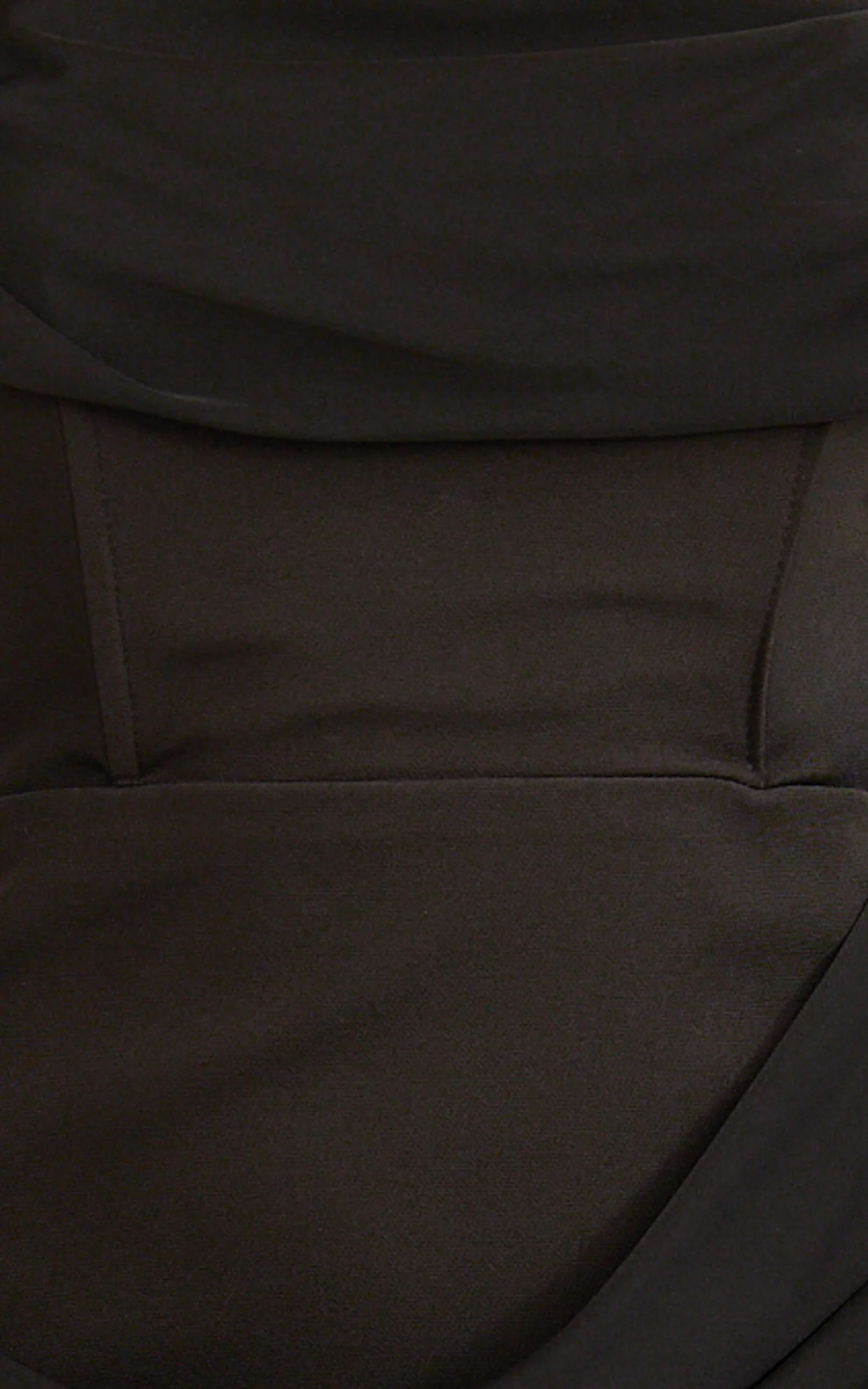 Phoebe Maxi Dress - Strapless Structured Bodice Drape Skirt Dress in Black