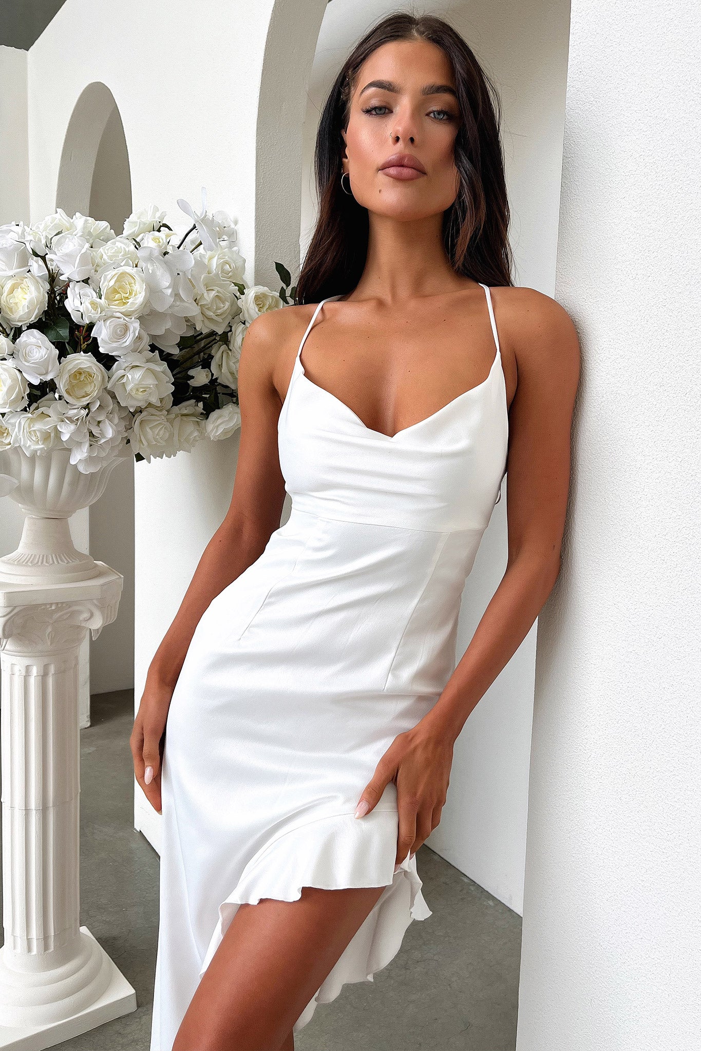 Viola Midi Dress - White