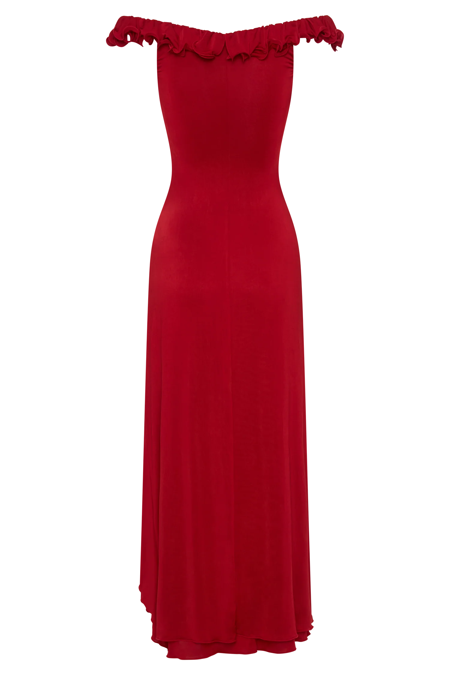 Allegra-Off-Shoulder-Ruffle-Midi-Dress-Ruby
