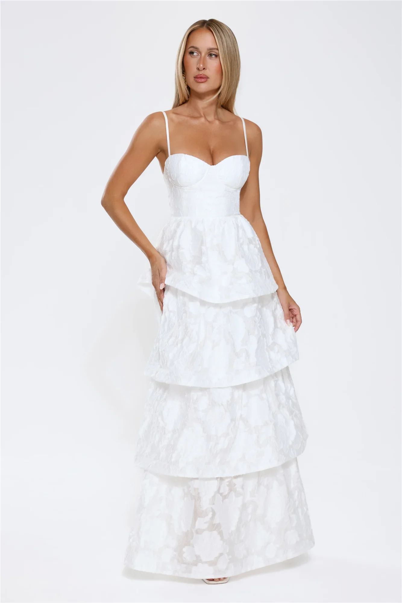 Elevated Desire Maxi Dress White - luluinthesky