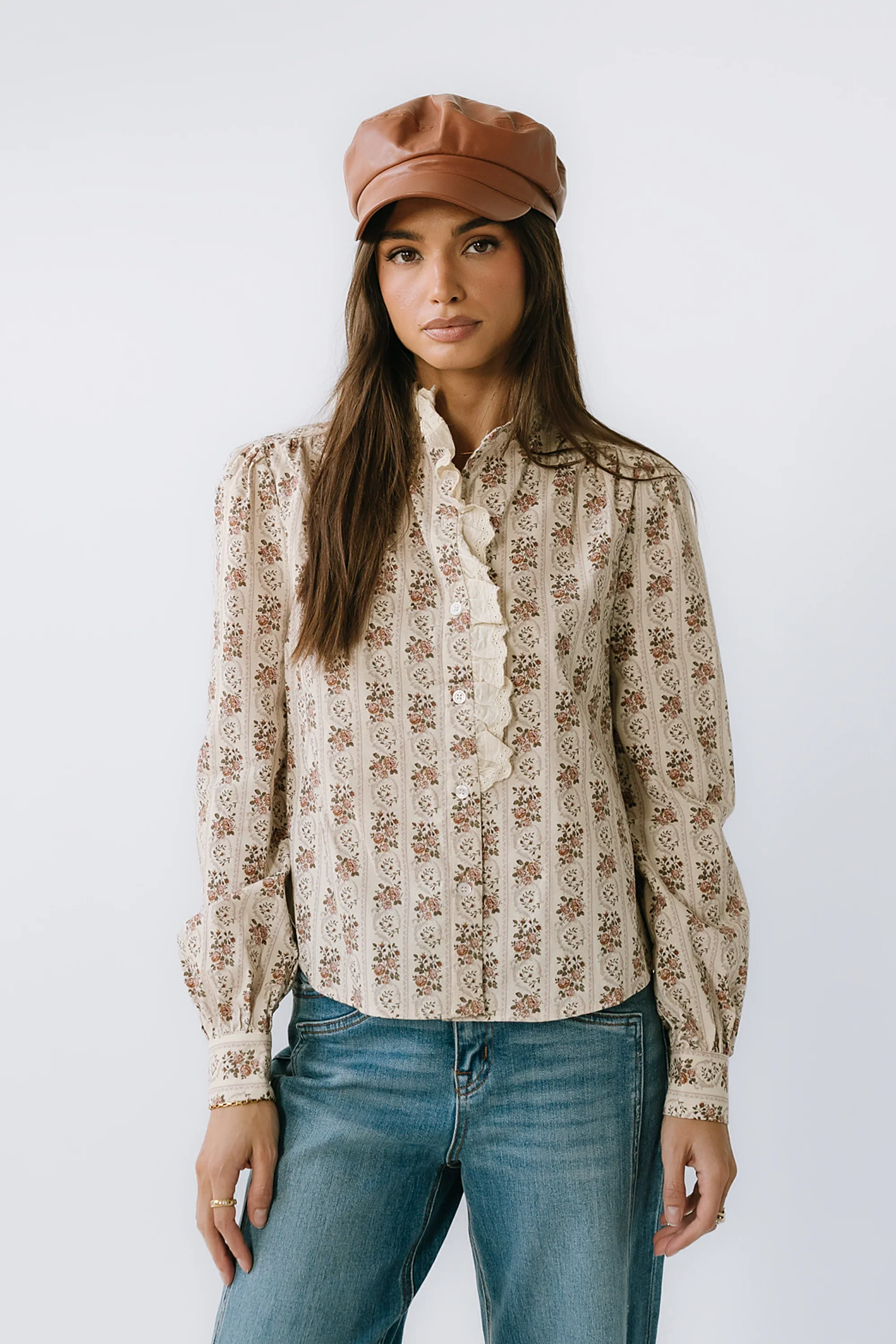 Markel Lace Trim Blouse