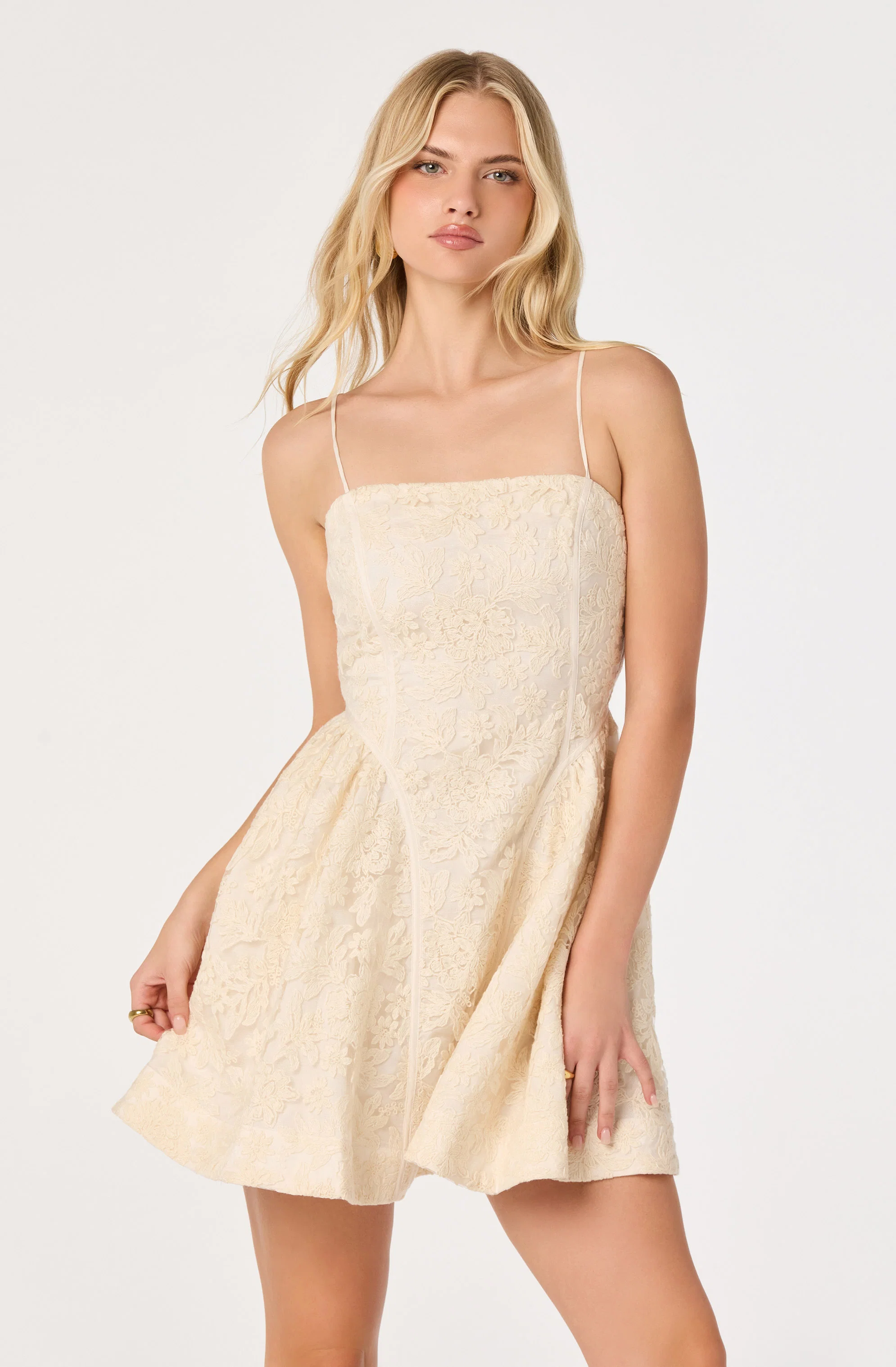 Natalya Floral Embroidered Mini Dress