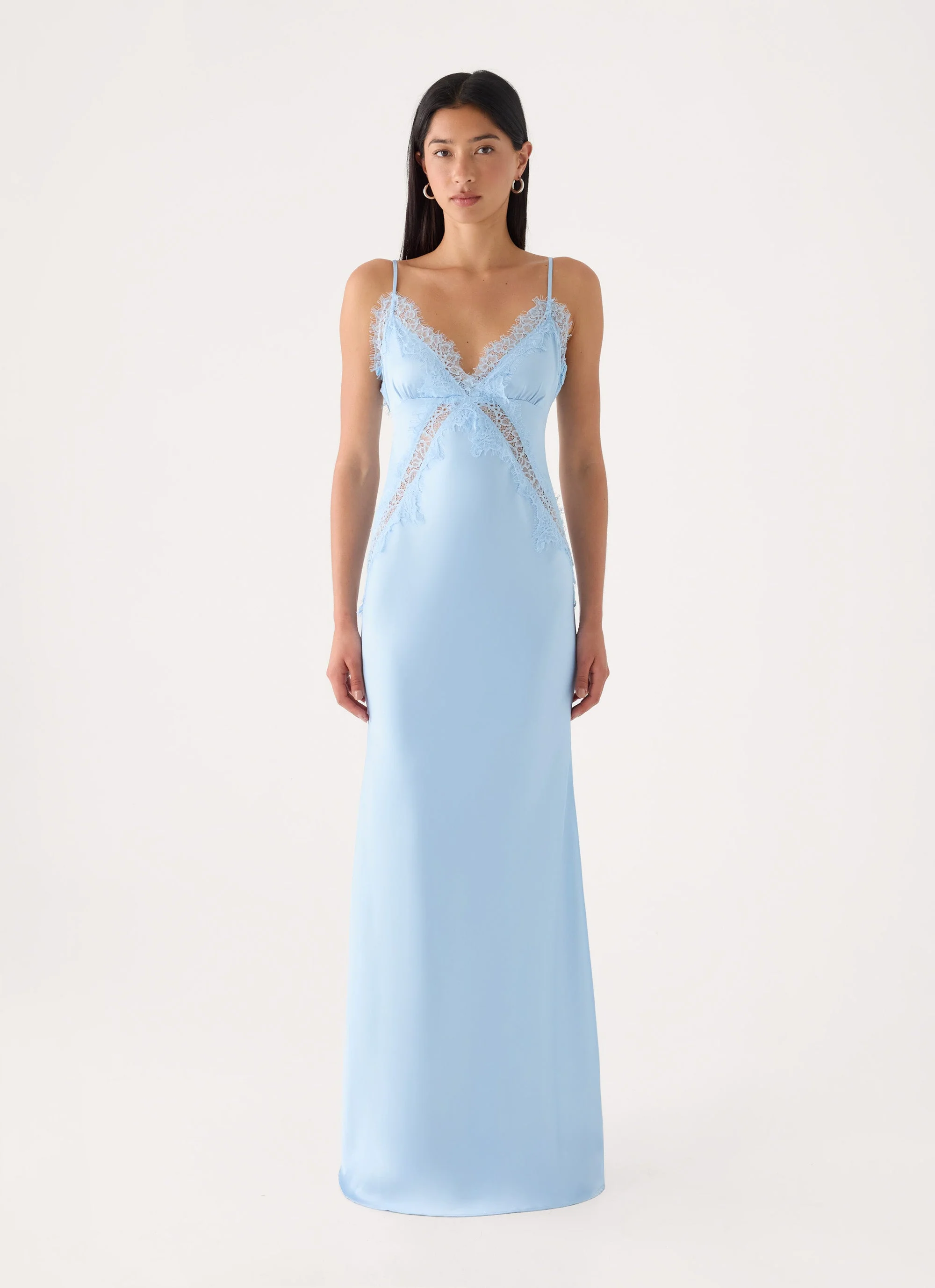 Winona Night Slip Dress - Blue - luluinthesky
