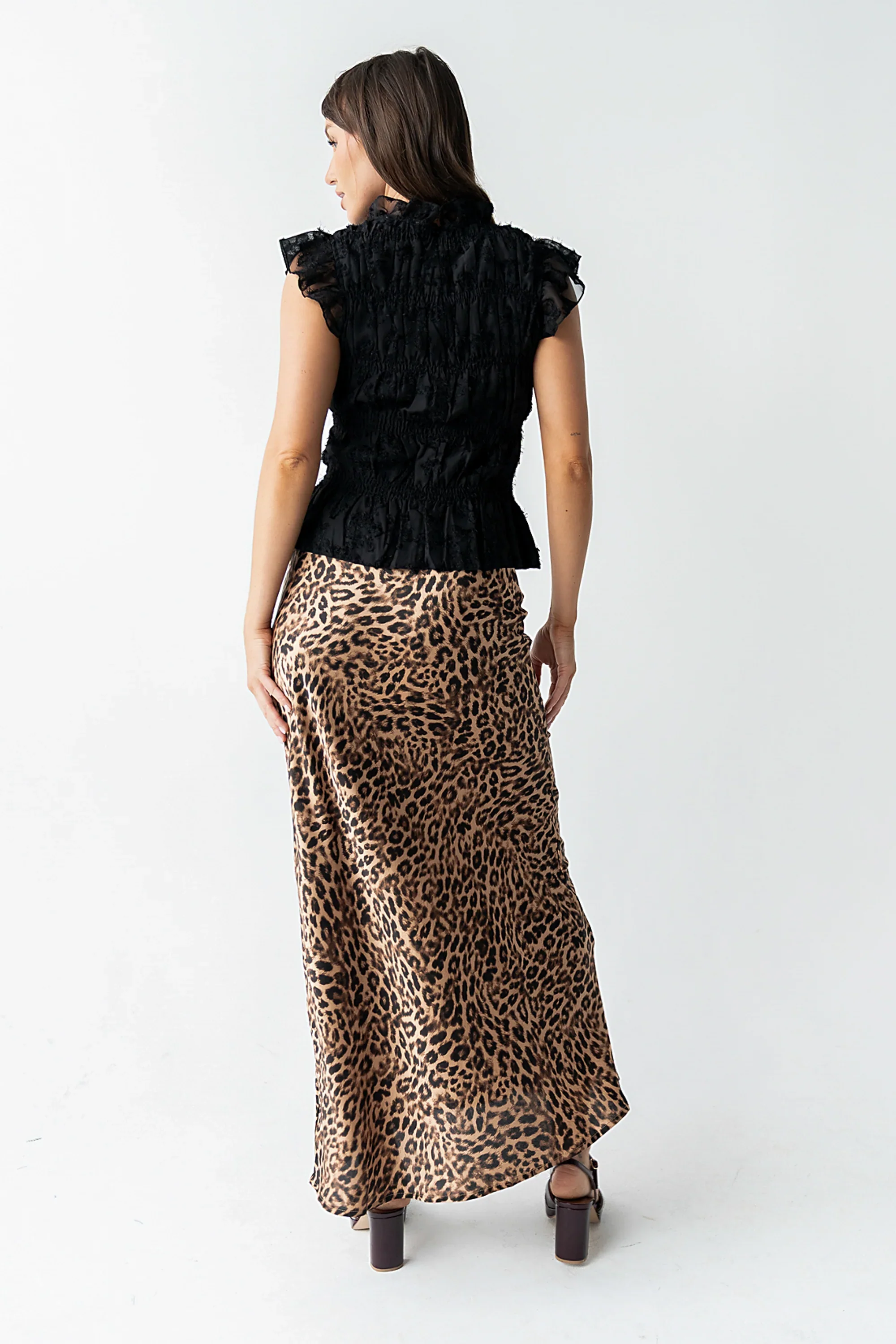 Rodney Smocked Blouse in Black