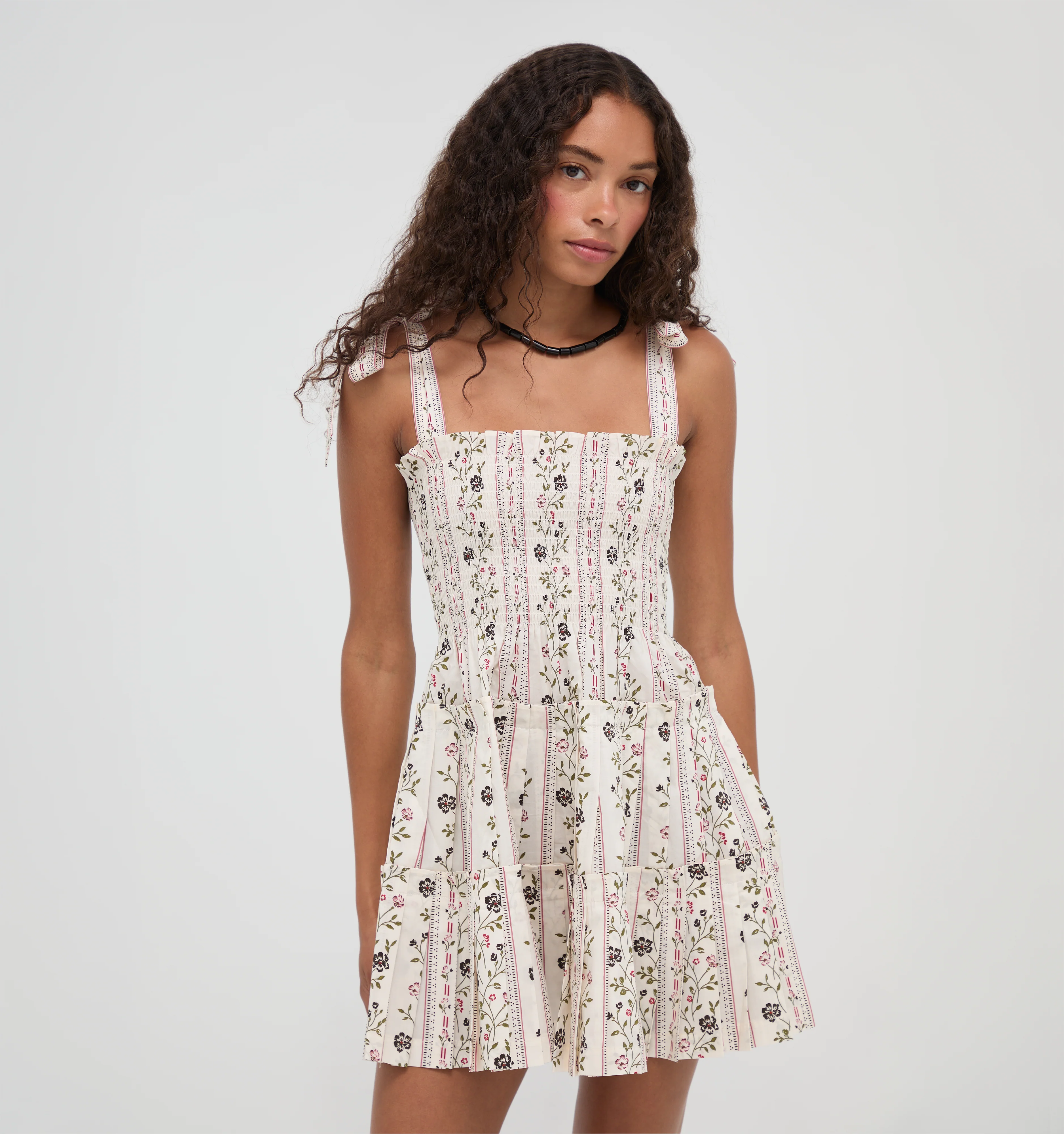 The Ribbon Charlotte Nap Dress -  Kelmscott Ribbon Stripe