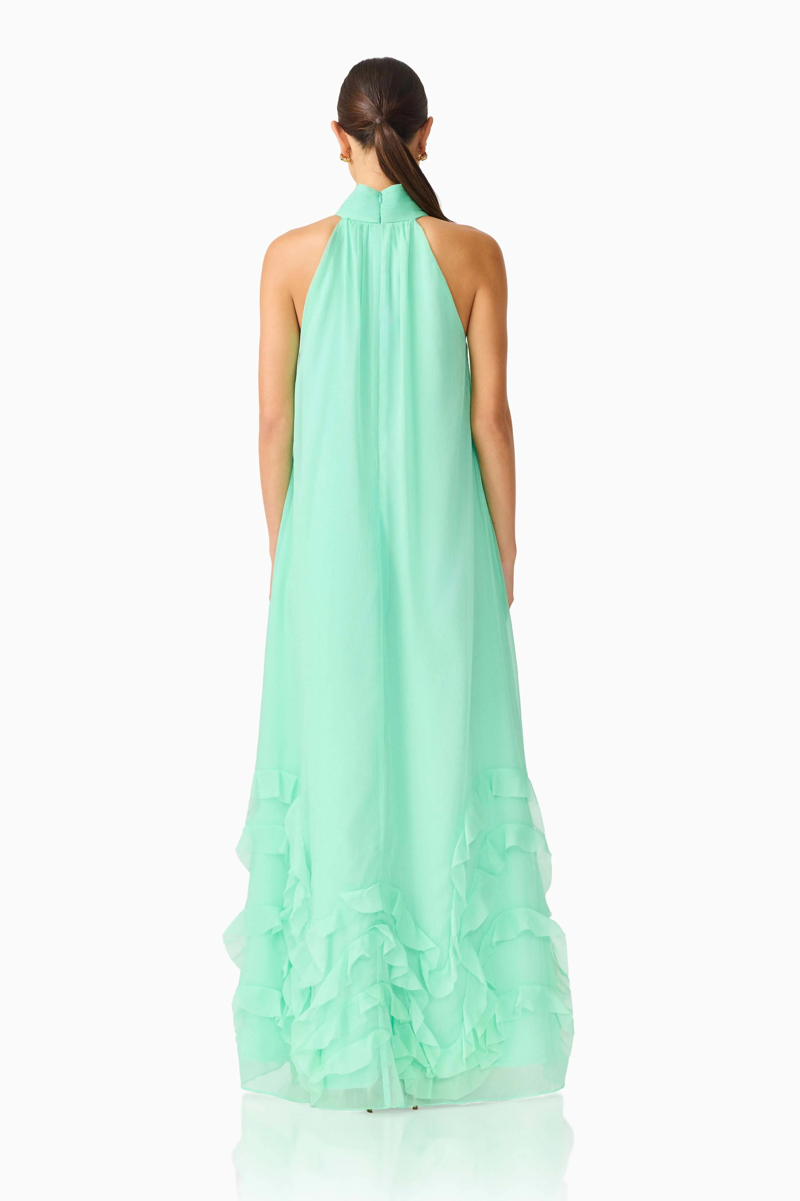 Carla Halter Gown in Mint Green