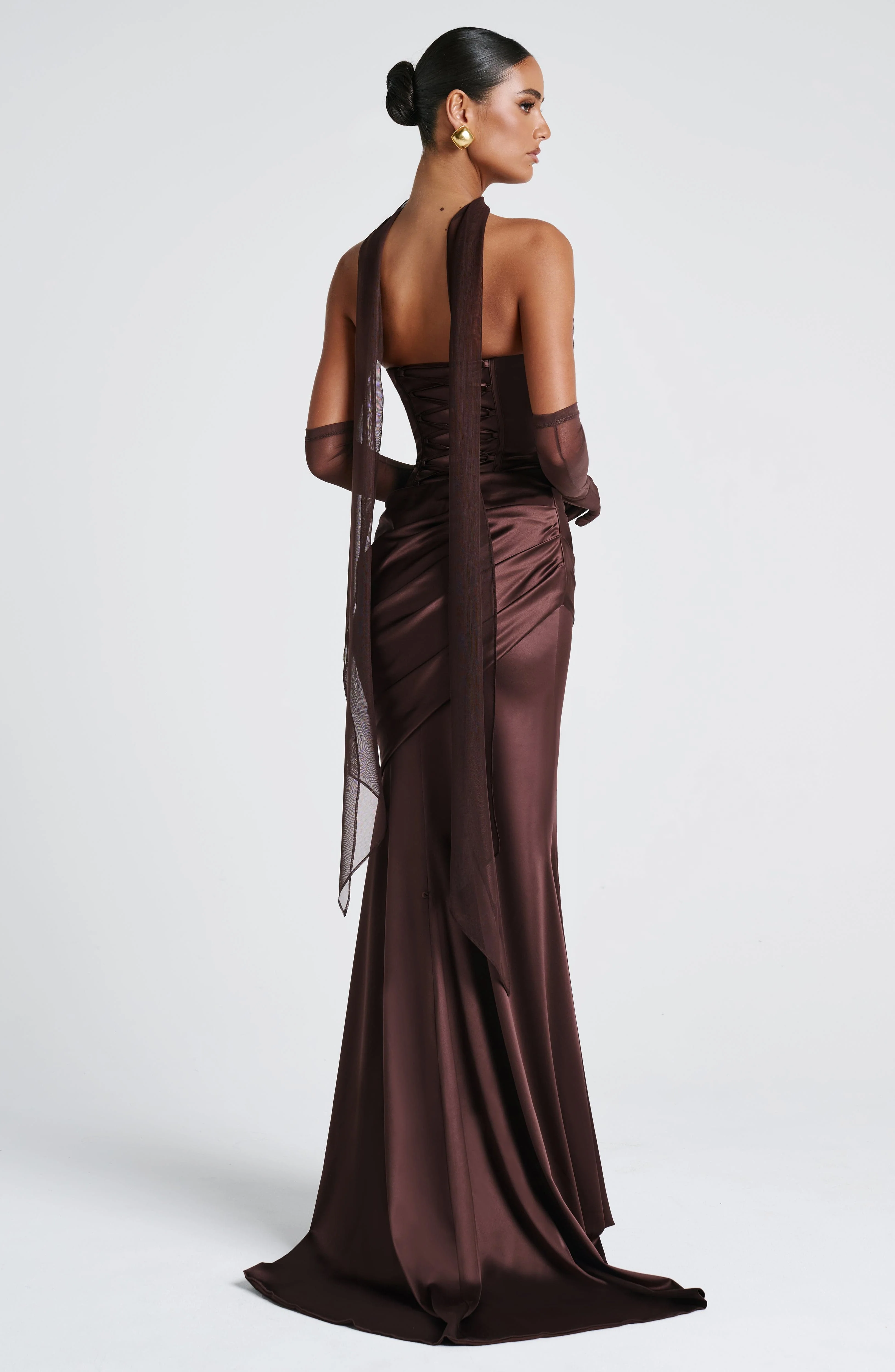 Kensington Maxi Dress - Plum Brown