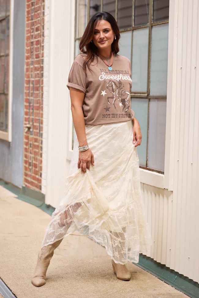 All American Sweetheart Brown Graphic Tee