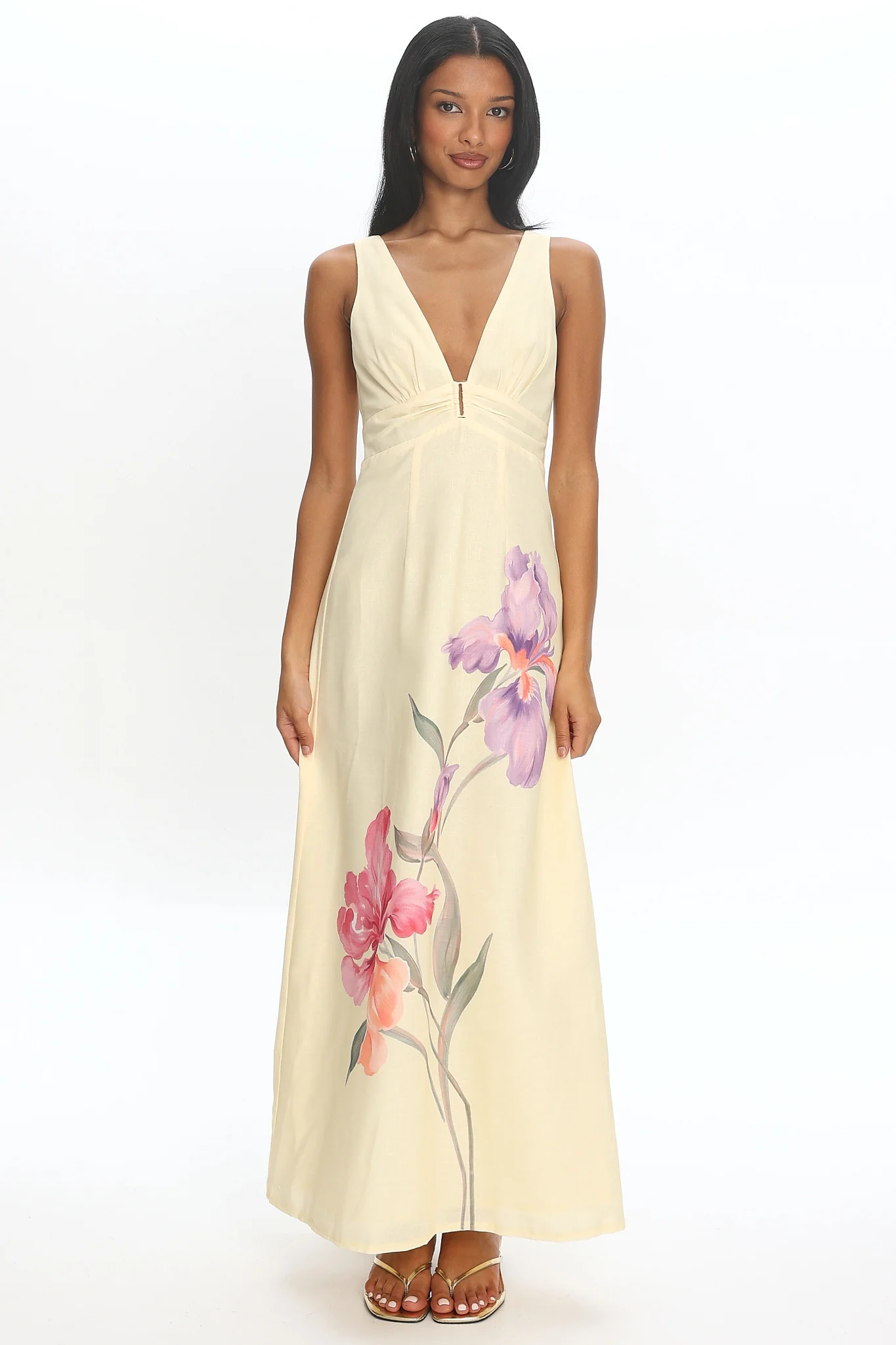 Meadow Bloom Maxi Dress Butter Yellow - luluinthesky