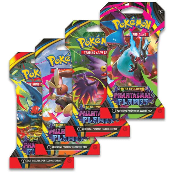 Pokémon TCG: Mega Evolution ME02 Phantasmal Flames Sleeved Booster Pack (10 Cards)