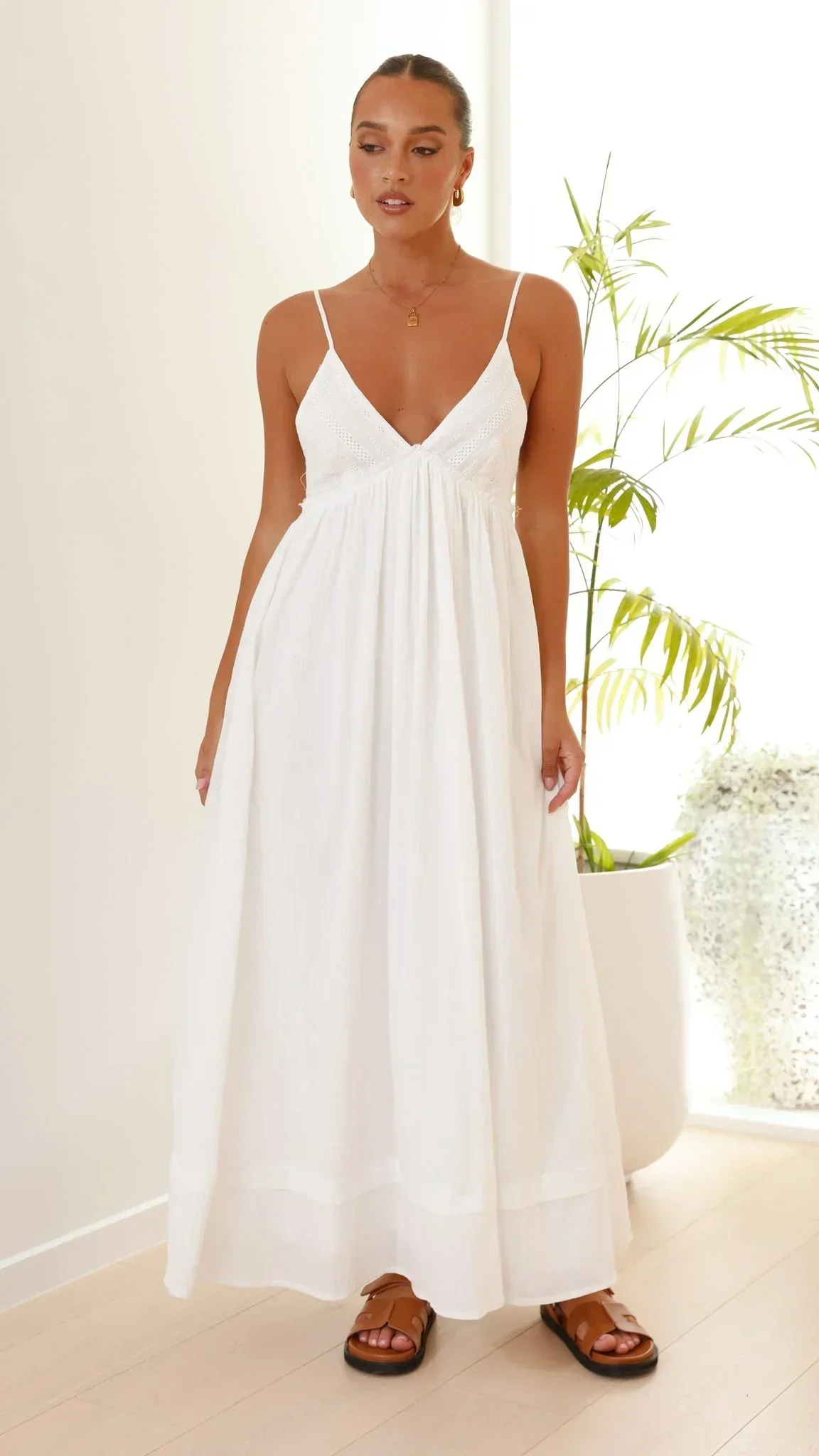 Elouise Maxi Dress - White - luluinthesky