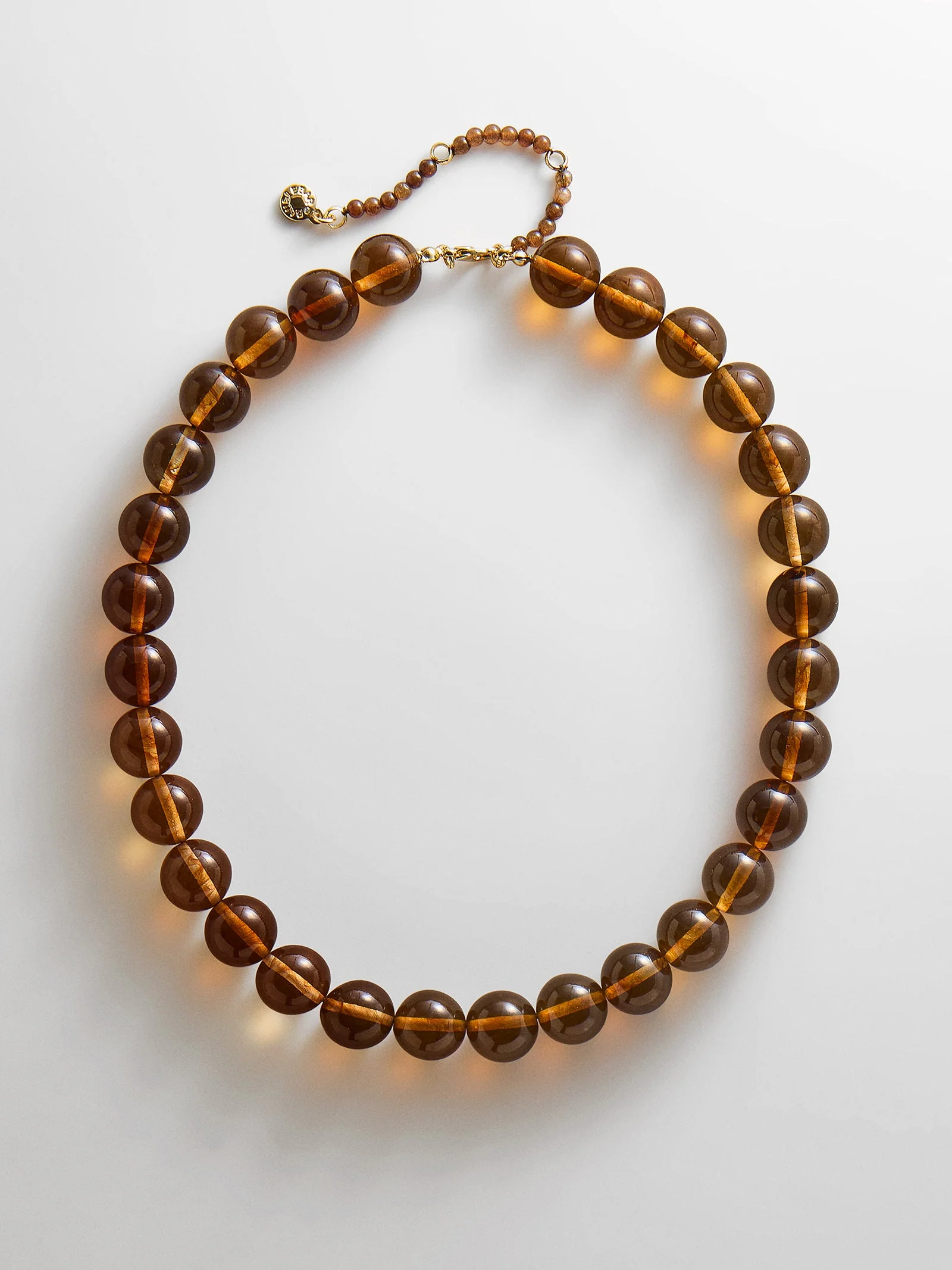 Mini Jane Beaded Necklace - Tiger's Eye