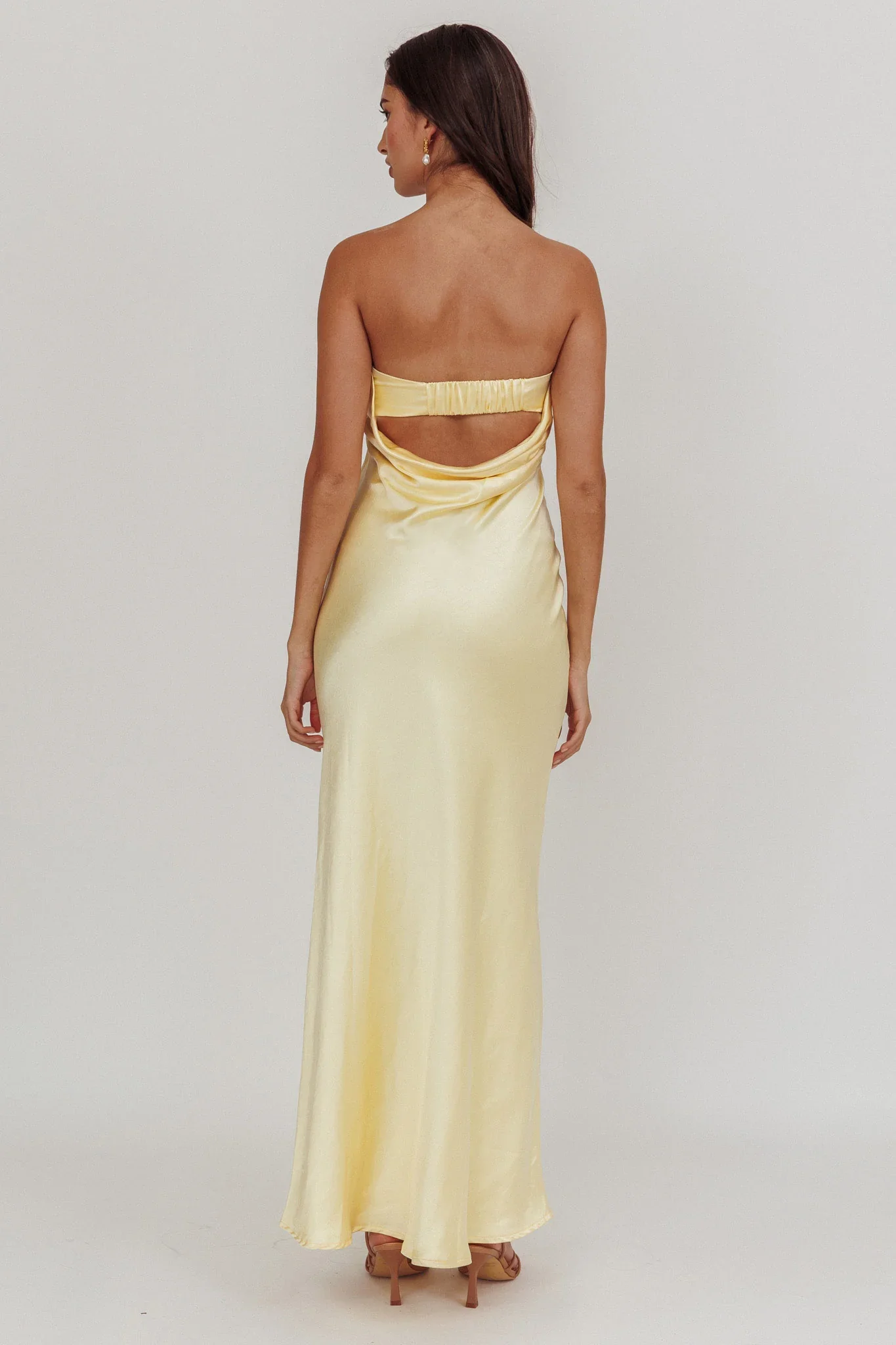 Kona Strapless Open Back Maxi Dress Butter