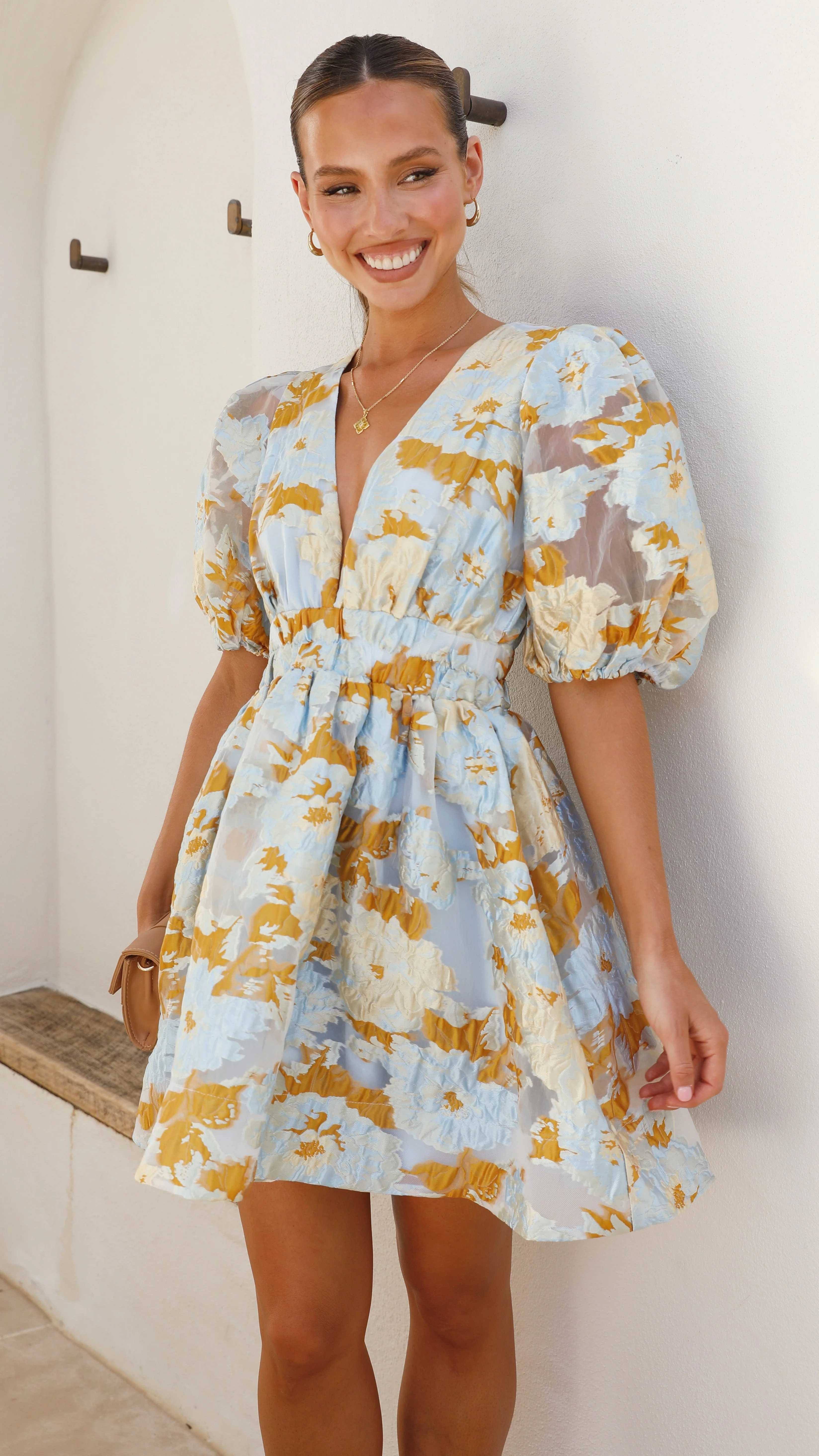 Abel Mini Dress - Blue - luluinthesky